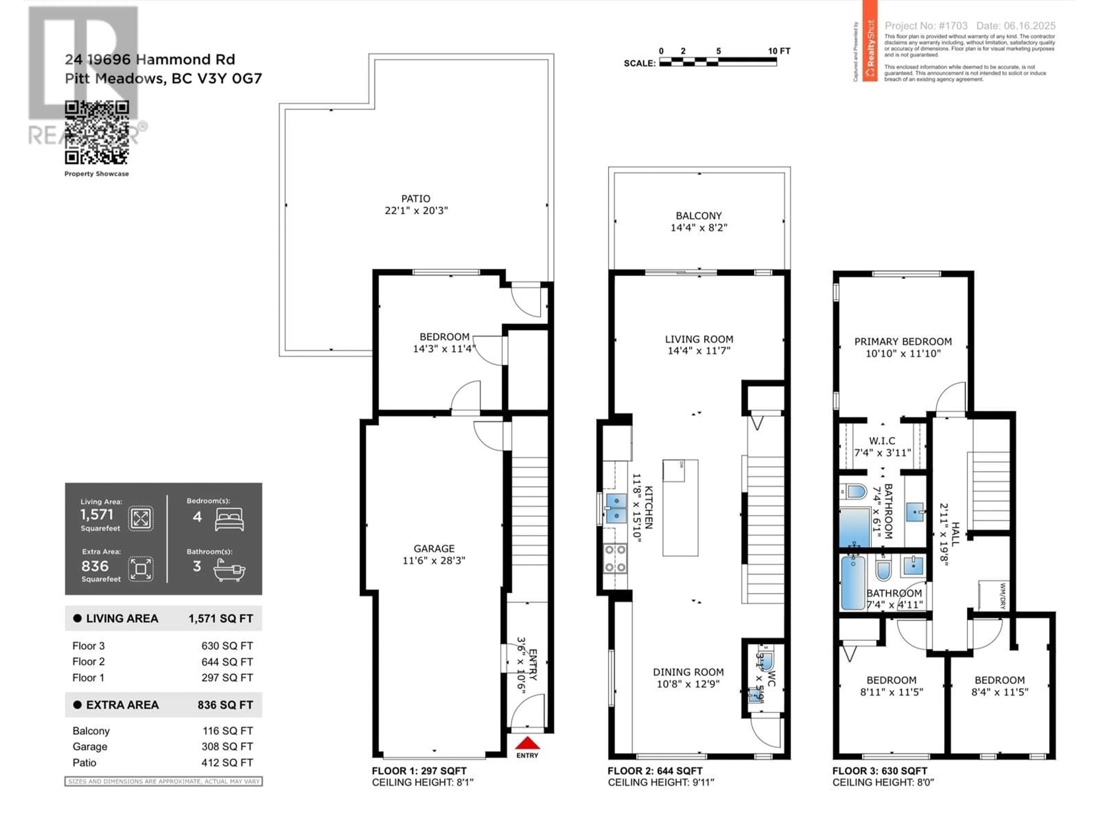 Floor plan for 24 - 19696 HAMMOND ROAD, Pitt Meadows British Columbia V3Y0G7