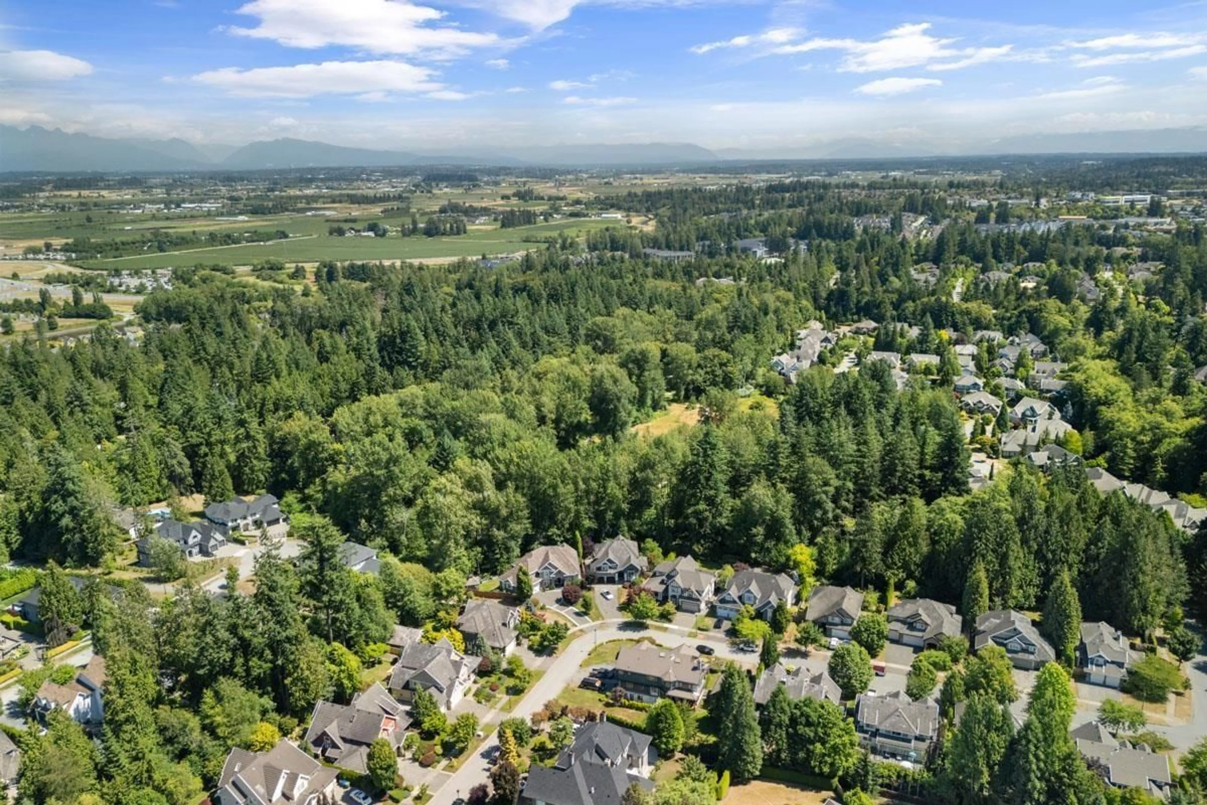 A pic from outside/outdoor area/front of a property/back of a property/a pic from drone, mountain view for 3370 141, Surrey British Columbia V4P3L7