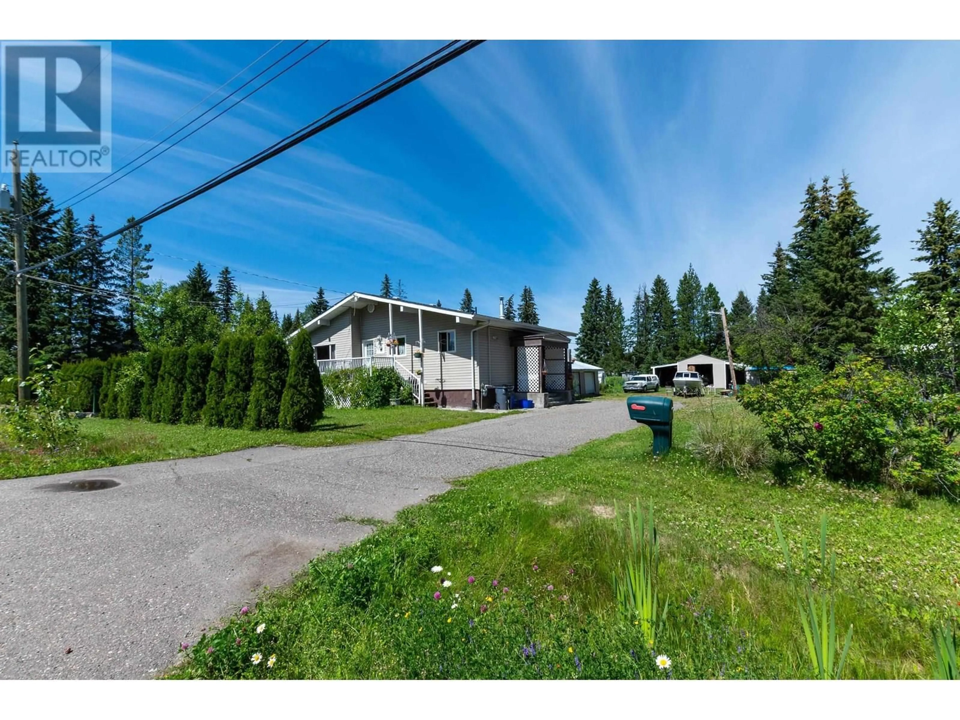 A pic from outside/outdoor area/front of a property/back of a property/a pic from drone, street for 5759 HEYER ROAD, Prince George British Columbia V2N6J4