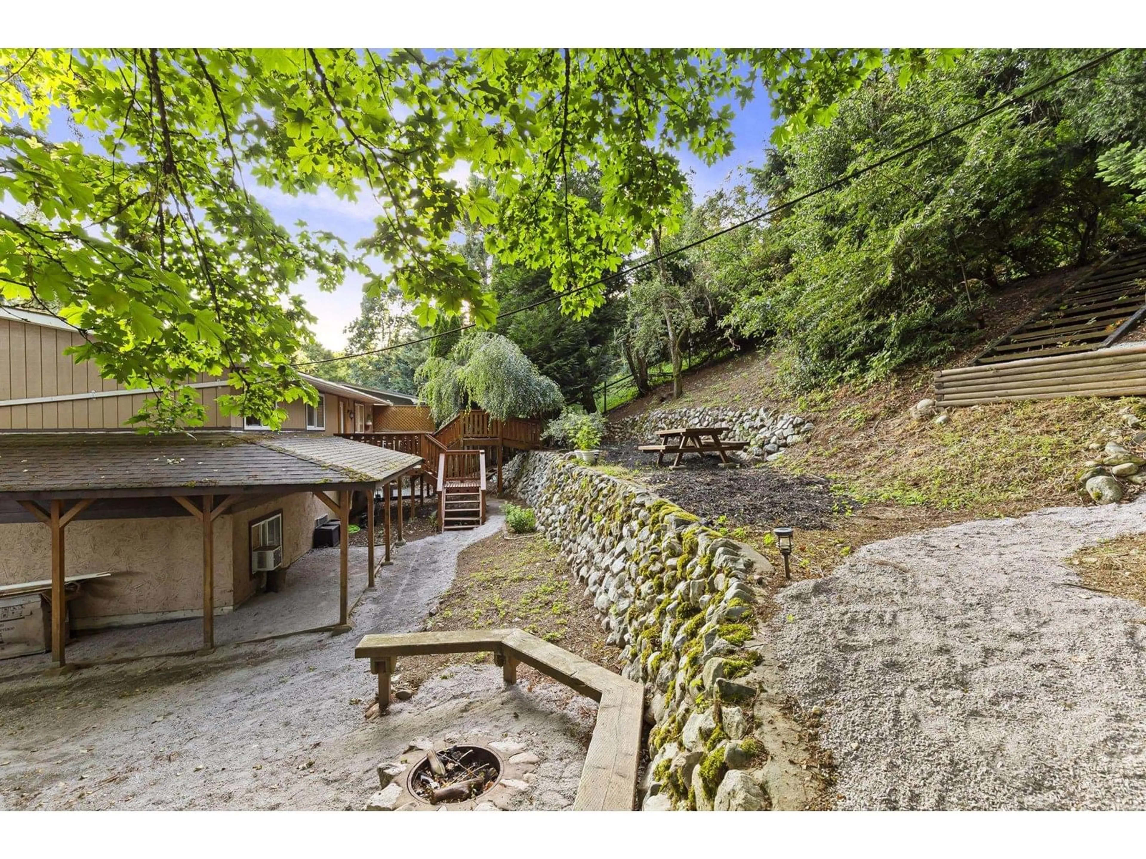 Patio, forest/trees view for 8258 VIOLA, Mission British Columbia V2V5P4