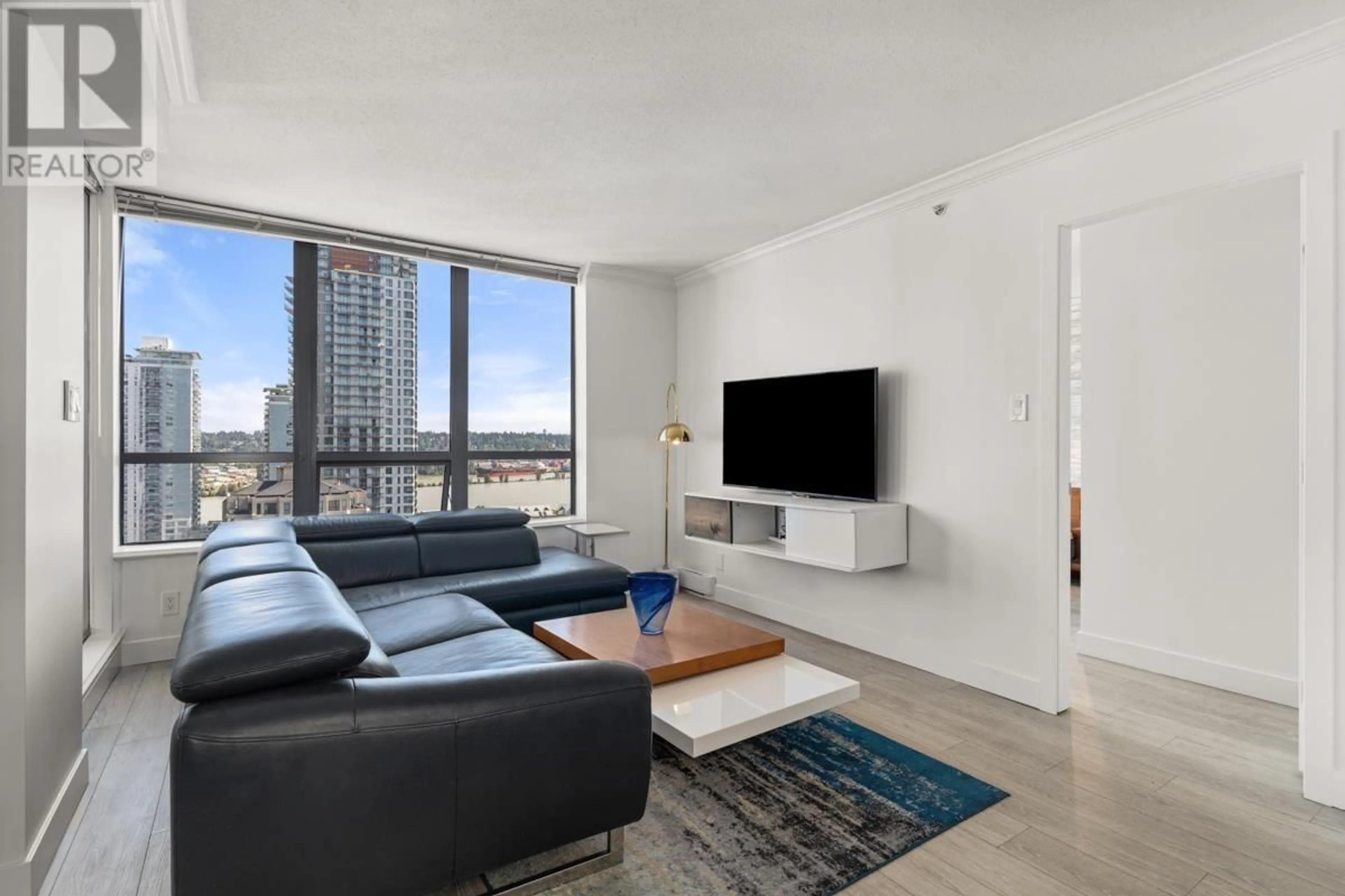 Living room with furniture, unknown for 1801 - 850 ROYAL AVENUE, New Westminster British Columbia V3M1A5