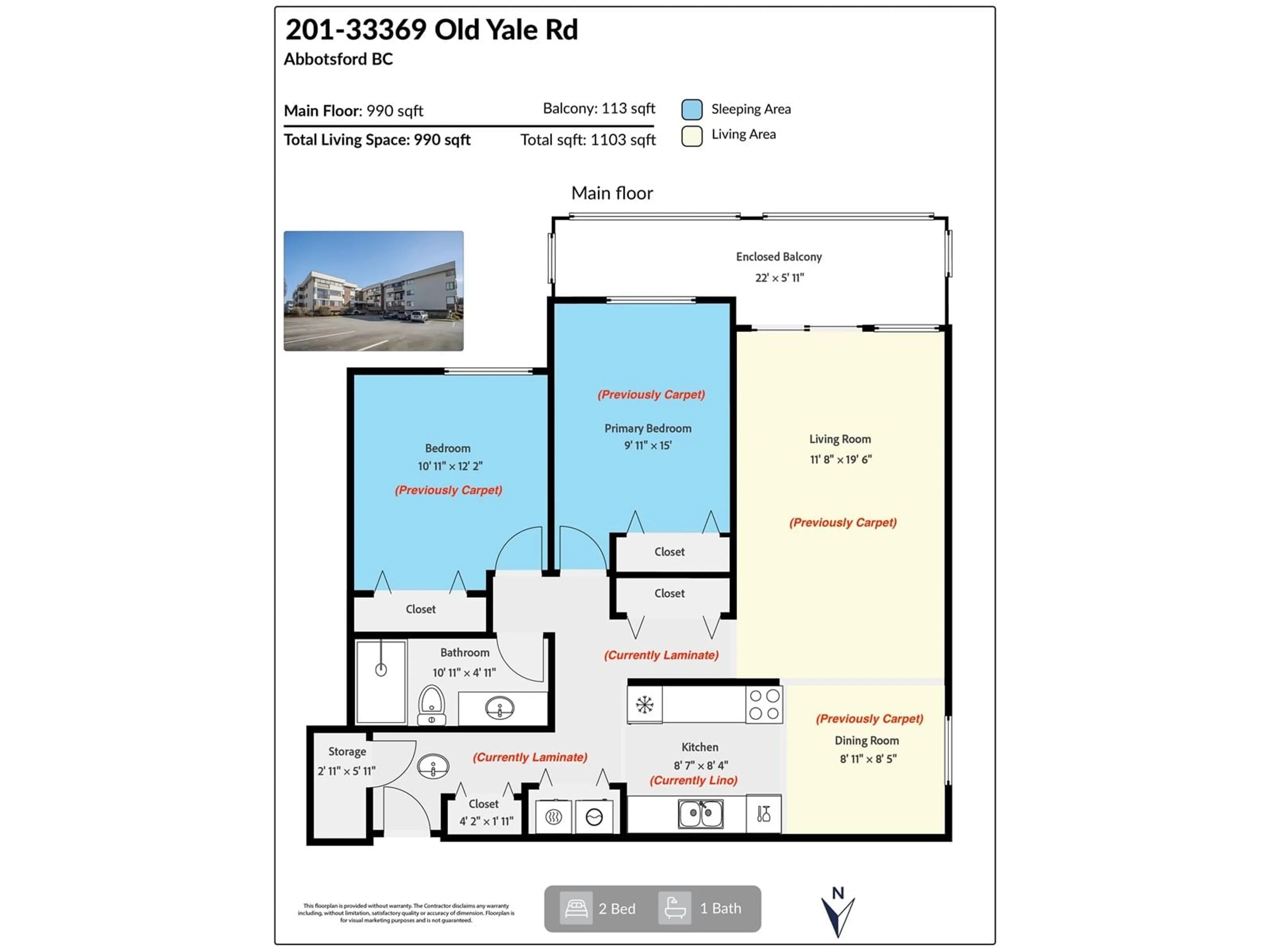 Floor plan for 201 - 33369 OLD YALE, Abbotsford British Columbia V2S2J6