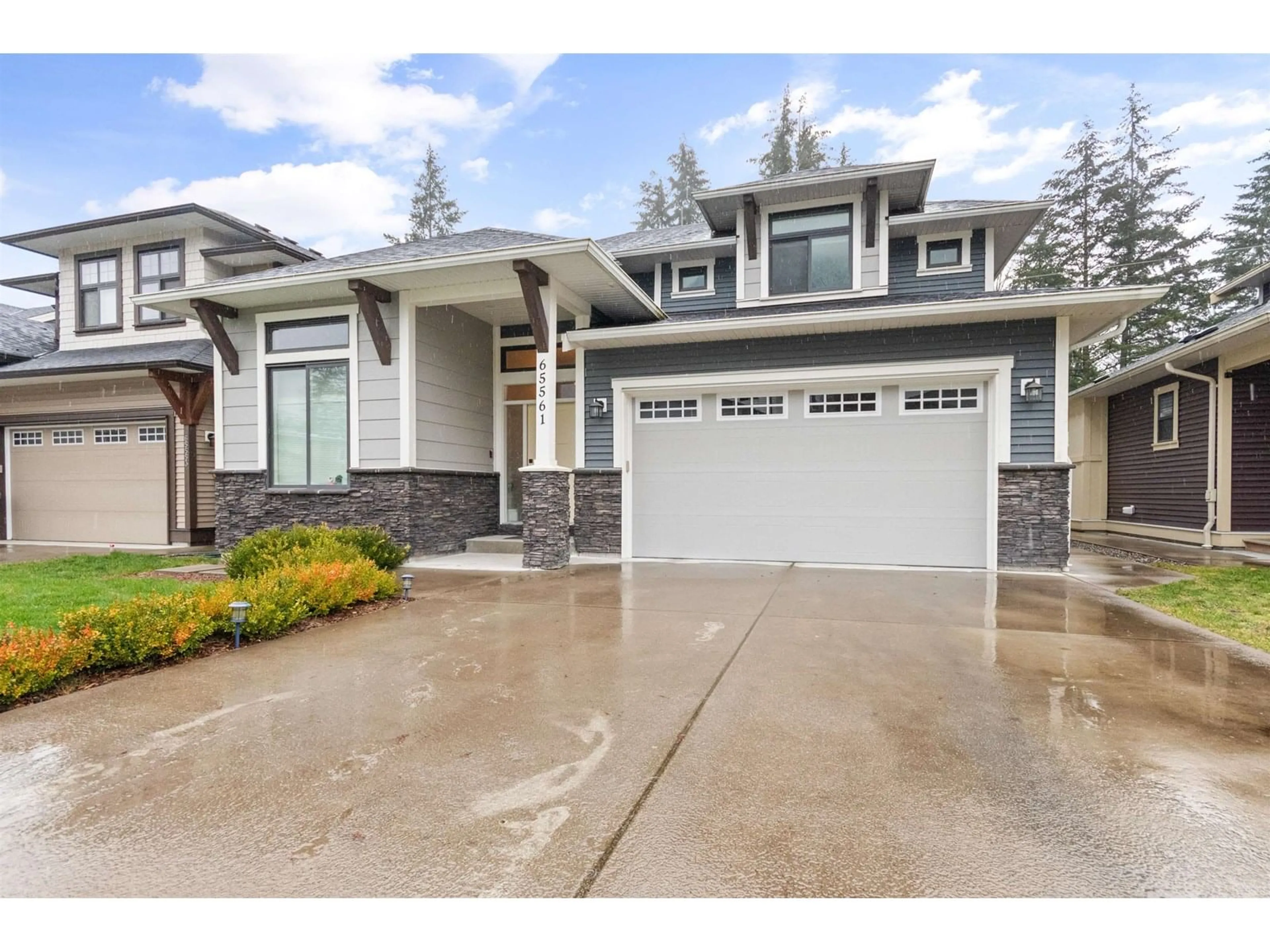 Home with vinyl exterior material, street for 65561 SKYLARK LANE, Hope British Columbia V0X1L1