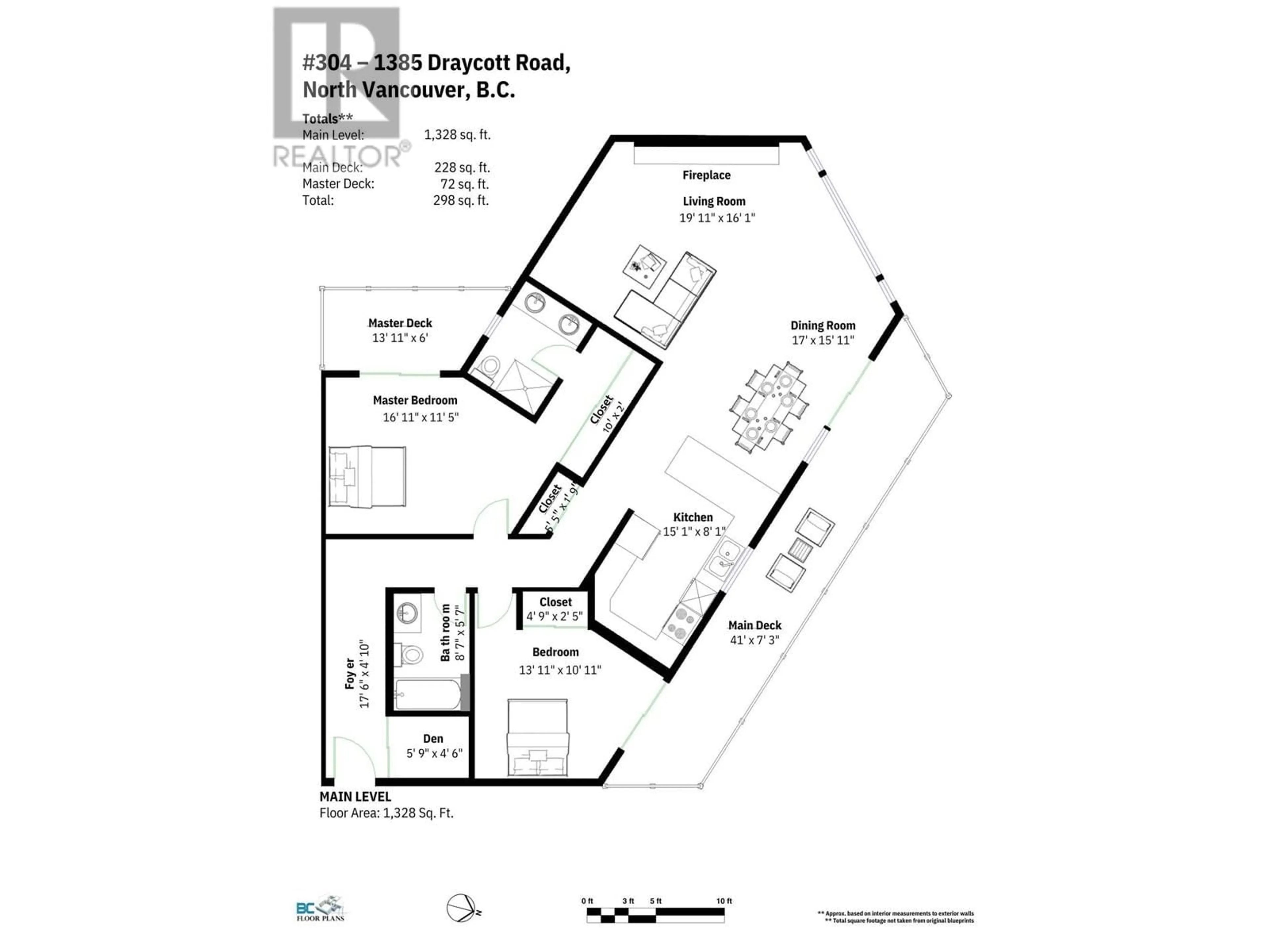 Floor plan for 304 - 1385 DRAYCOTT ROAD, North Vancouver British Columbia V7J3K9