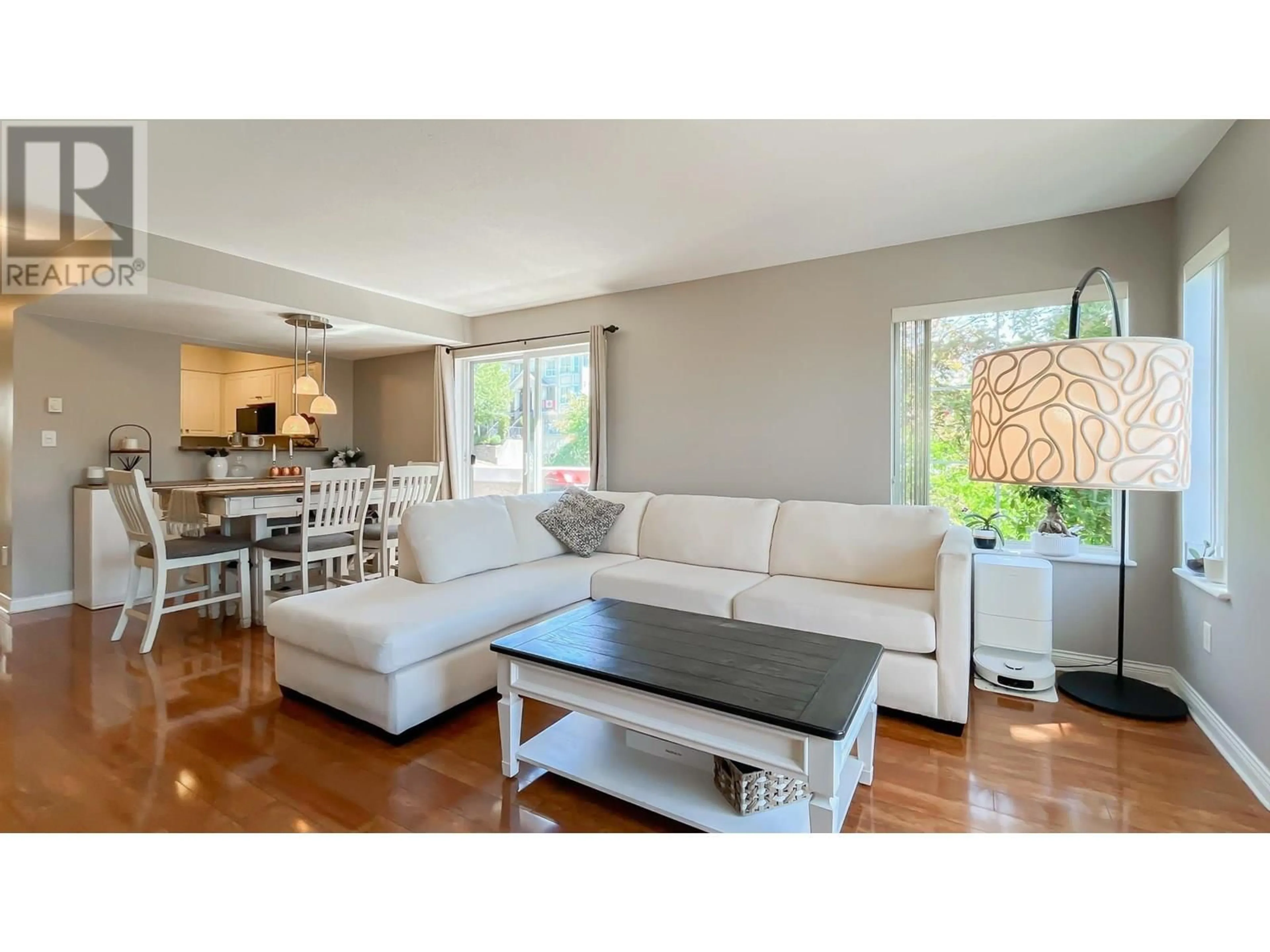 Living room with furniture, wood/laminate floor for 12 - 1383 BRUNETTE AVENUE, Coquitlam British Columbia V3K1G6