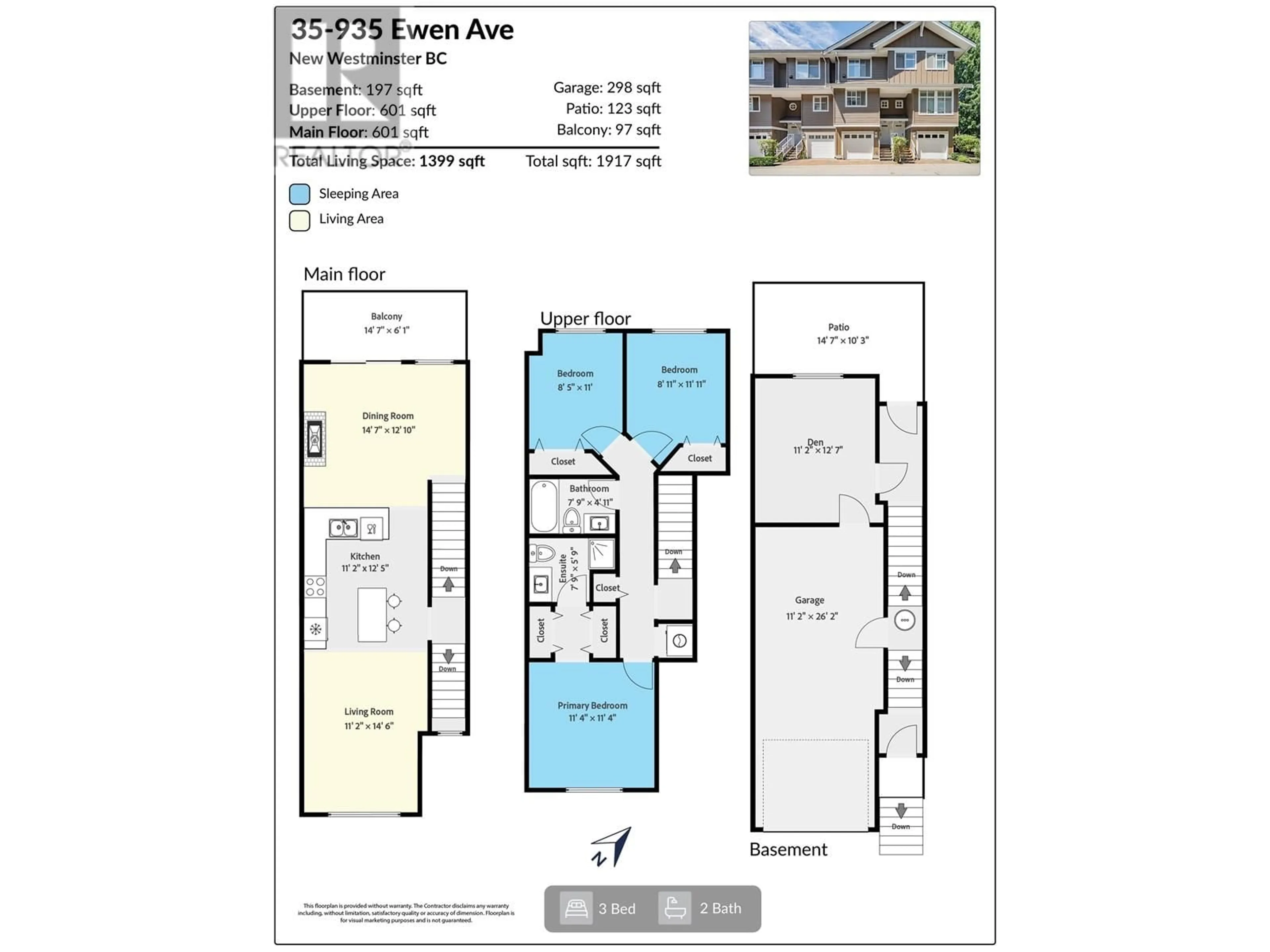 Floor plan for 35 - 935 EWEN AVENUE, New Westminster British Columbia V3M0A1
