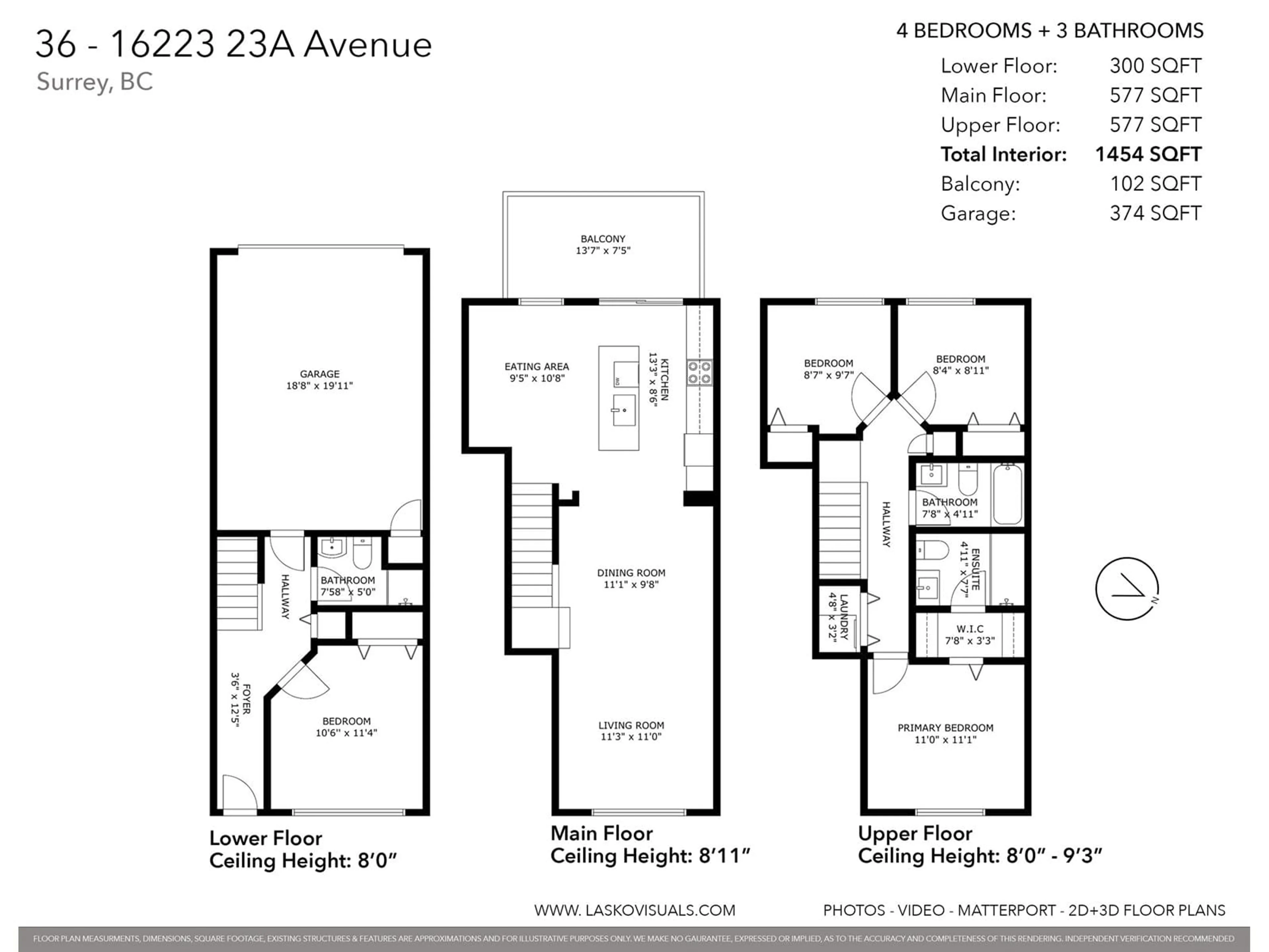 Floor plan for 36 - 16223 23A, Surrey British Columbia V3Z6P4