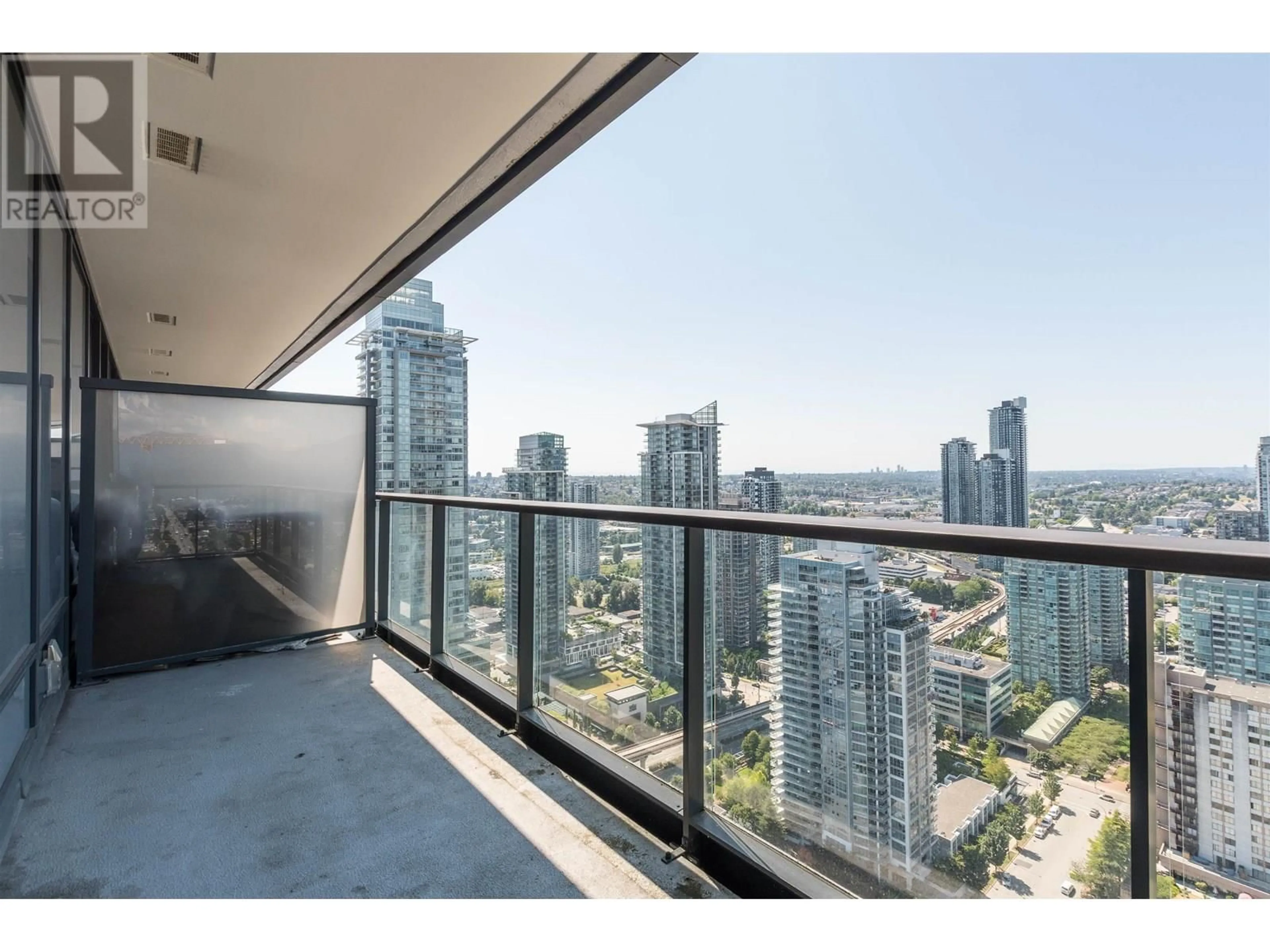 Balcony in the apartment, city buildings view from balcony for 3611 - 4510 HALIFAX WAY, Burnaby British Columbia V5C0K4