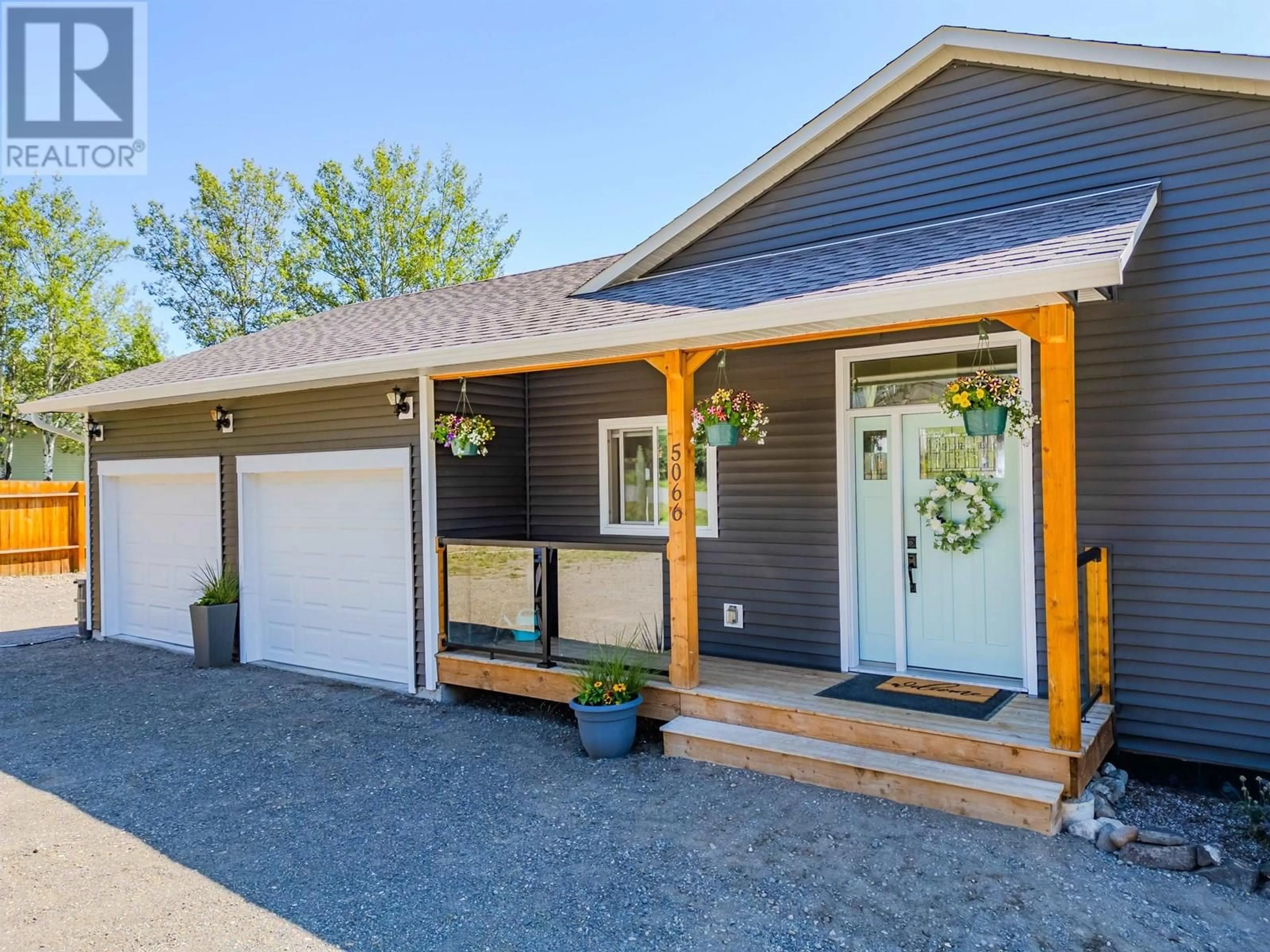 Home with vinyl exterior material, street for 5066 BLOCK DRIVE, 108 Mile Ranch British Columbia V0K2E0