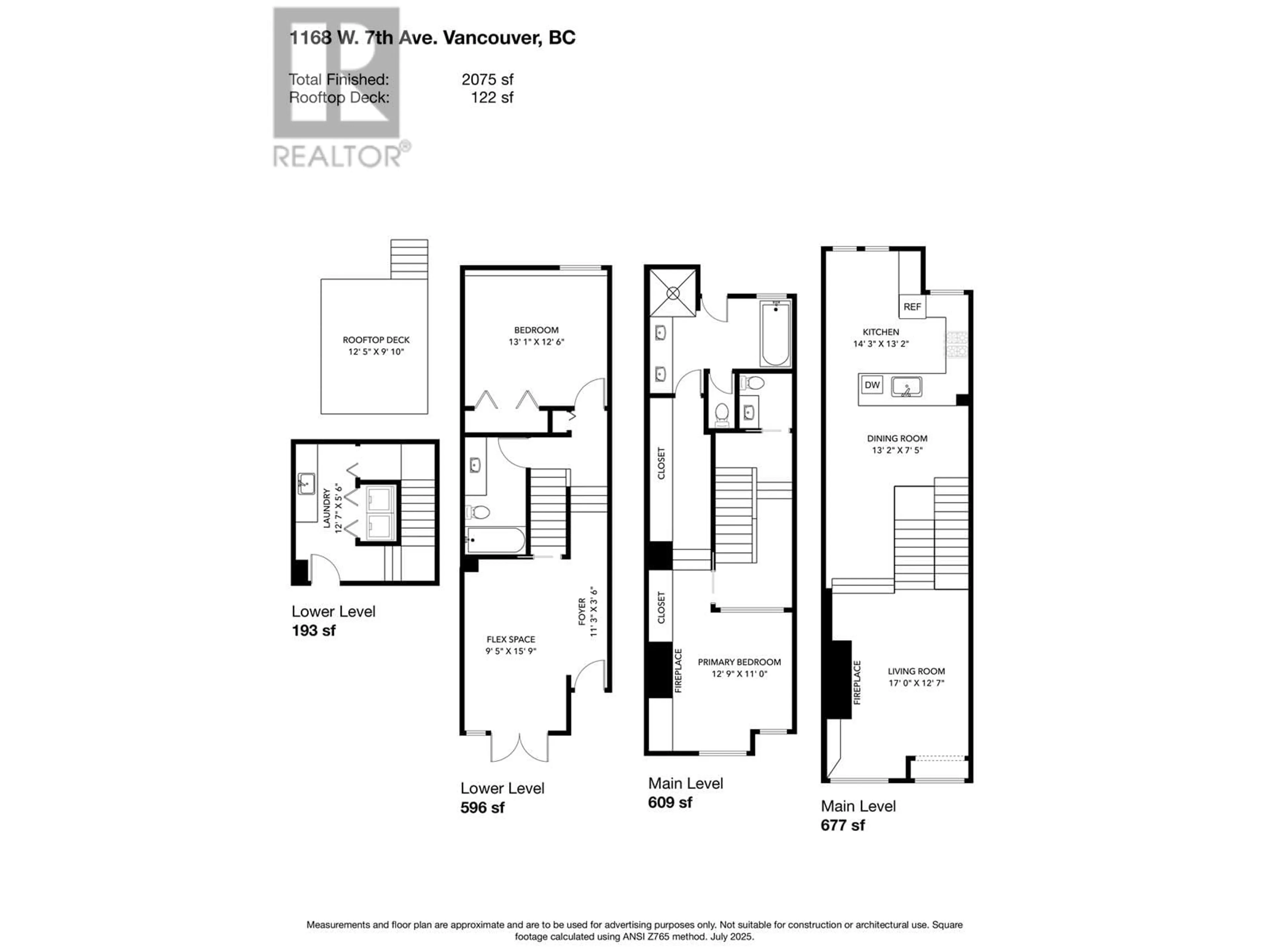 Floor plan for 1168 7TH AVENUE, Vancouver British Columbia V6H1B4
