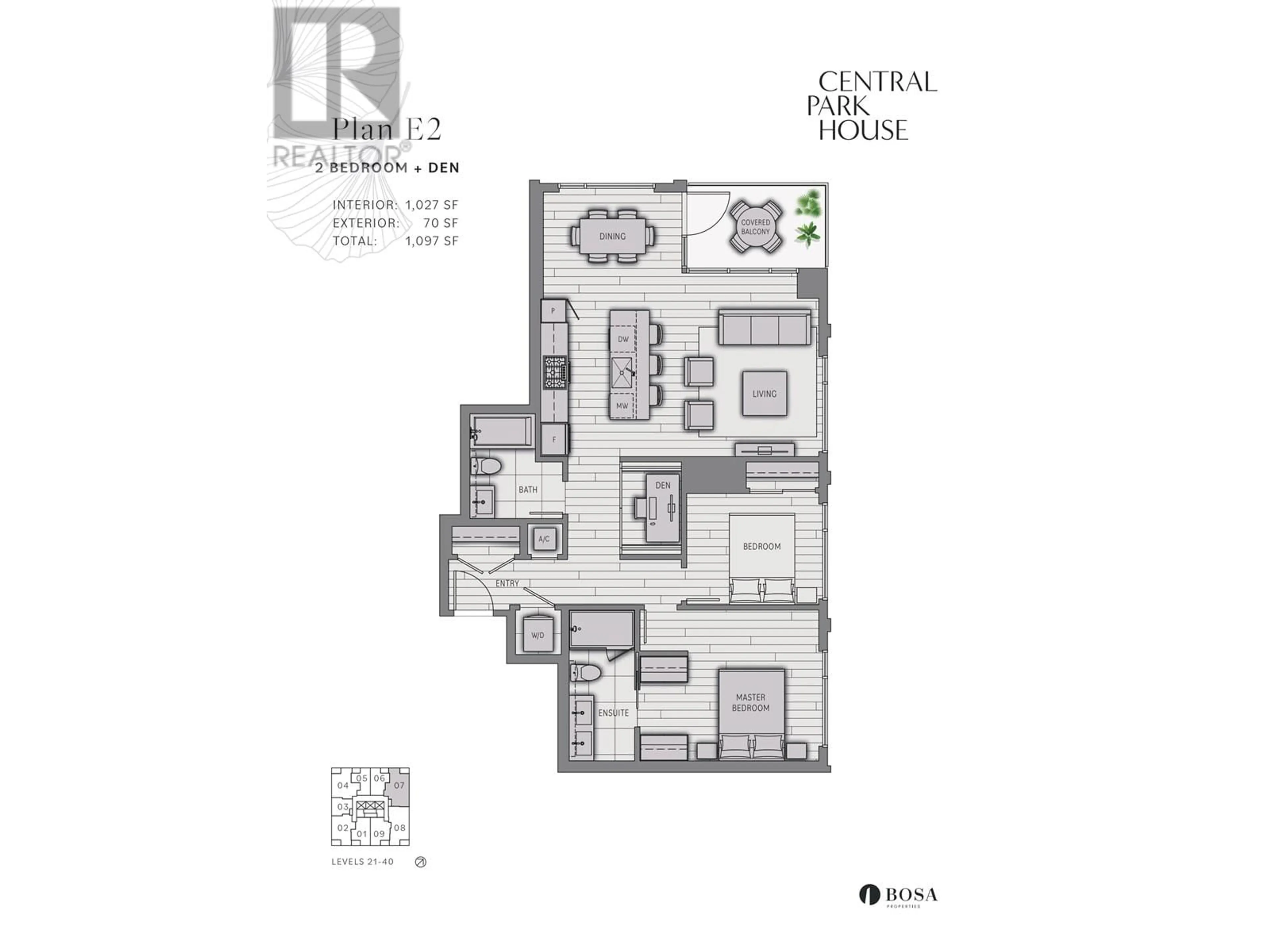 Floor plan for 2107 - 5987 WILSON AVENUE, Burnaby British Columbia V5H0L7