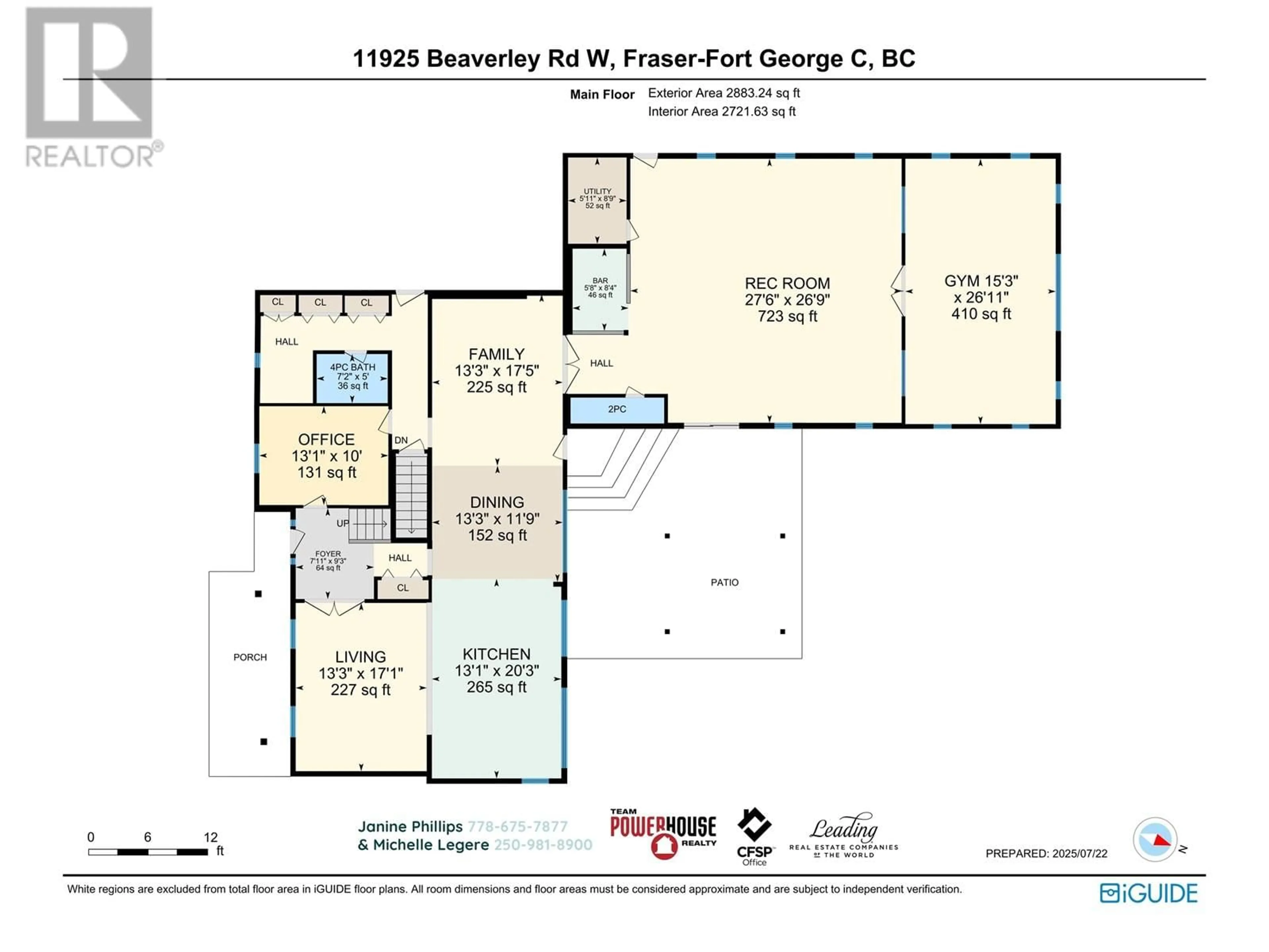 Floor plan for 11925 BEAVERLY ROAD, Prince George British Columbia V2N5A7