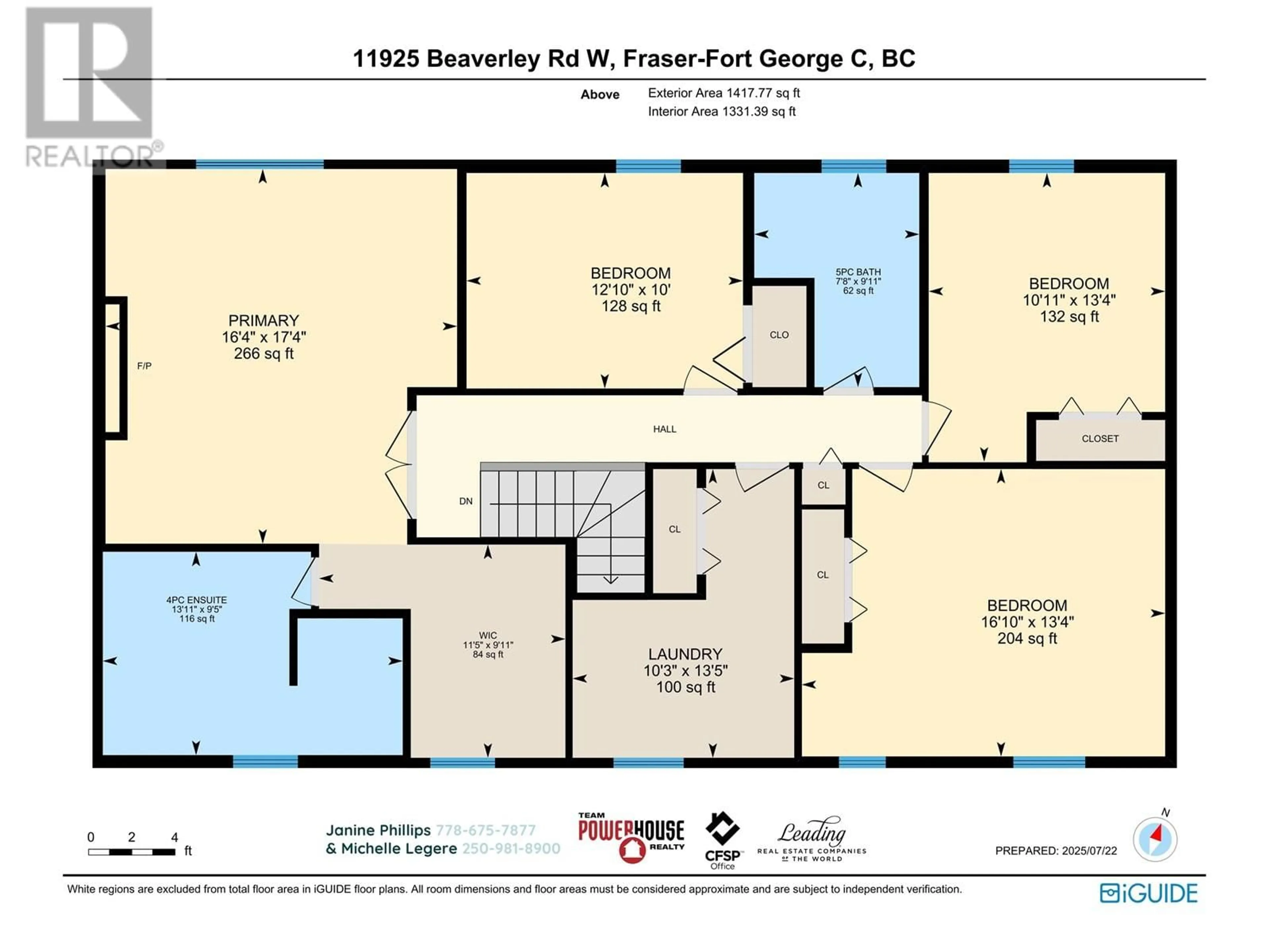 Floor plan for 11925 BEAVERLY ROAD, Prince George British Columbia V2N5A7