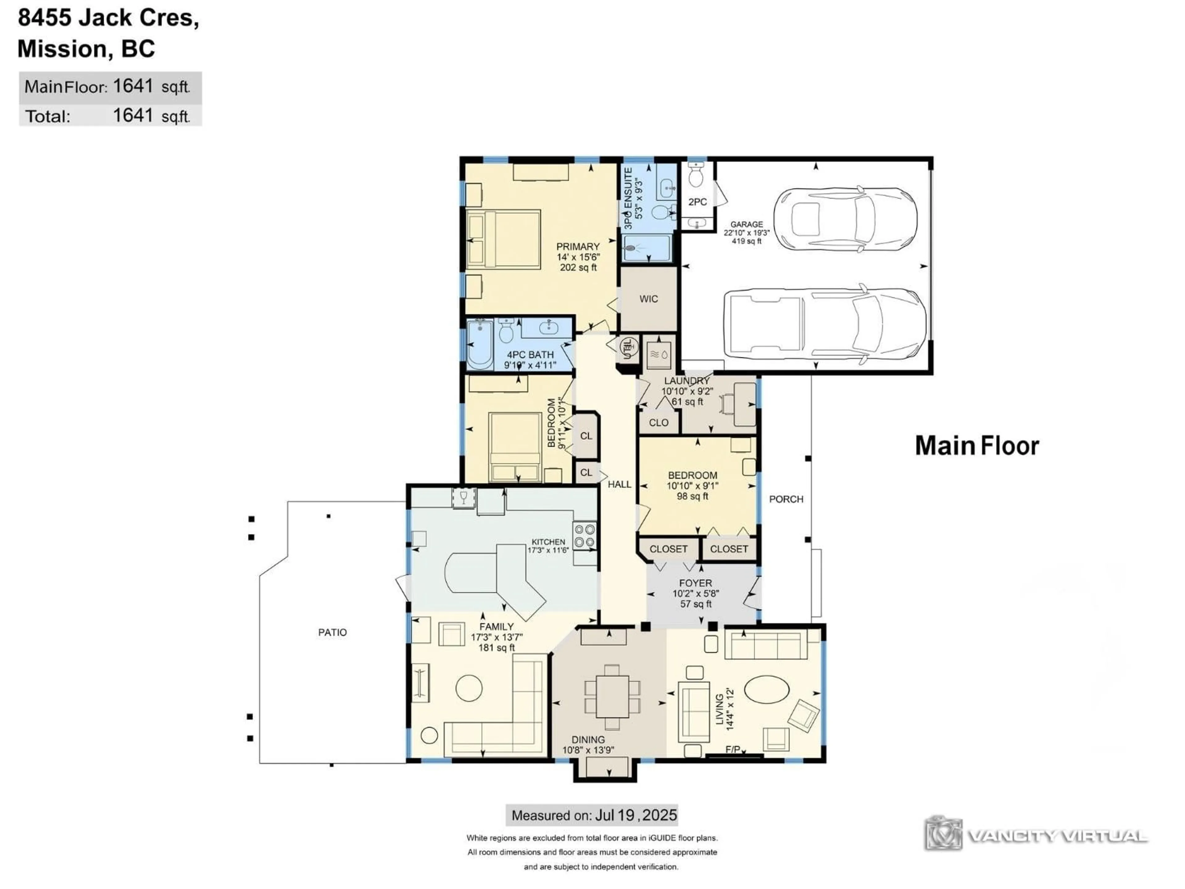 Floor plan for 8455 JACK, Mission British Columbia V2V6S6