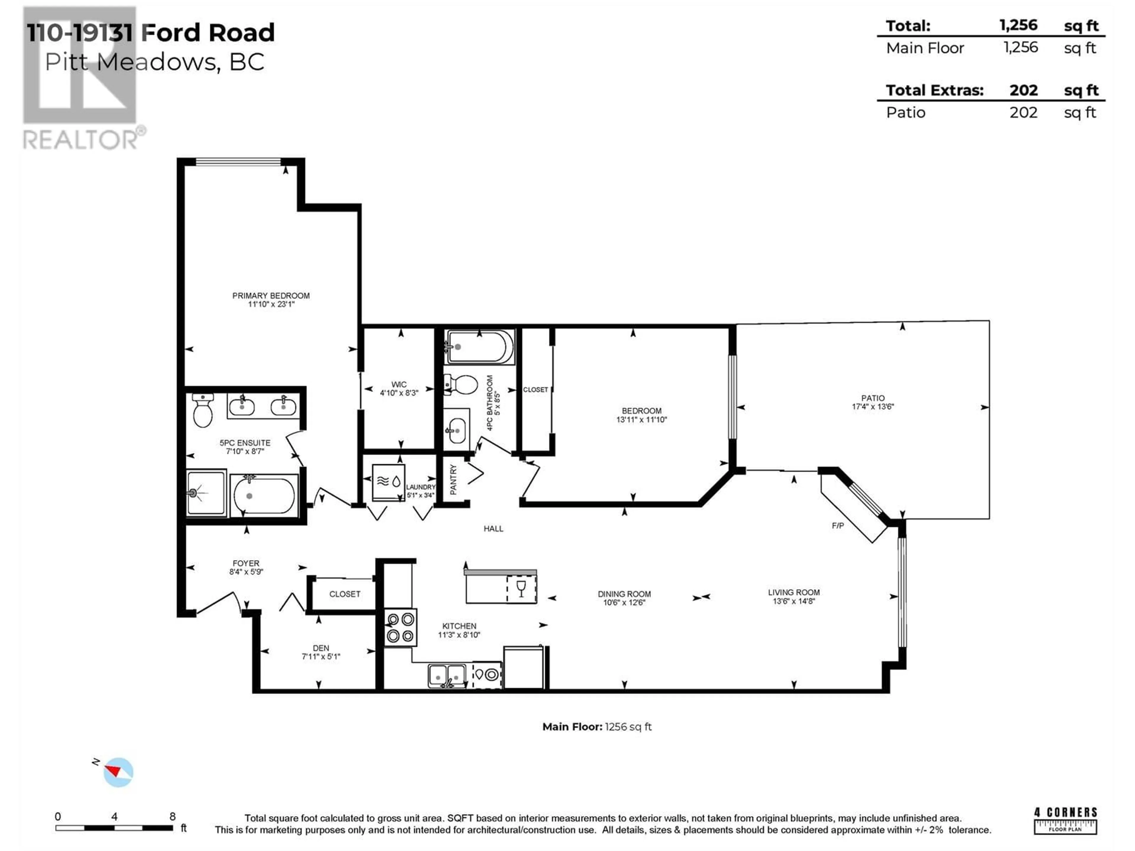 Floor plan for 110 - 19131 FORD ROAD, Pitt Meadows British Columbia V3Y2R5