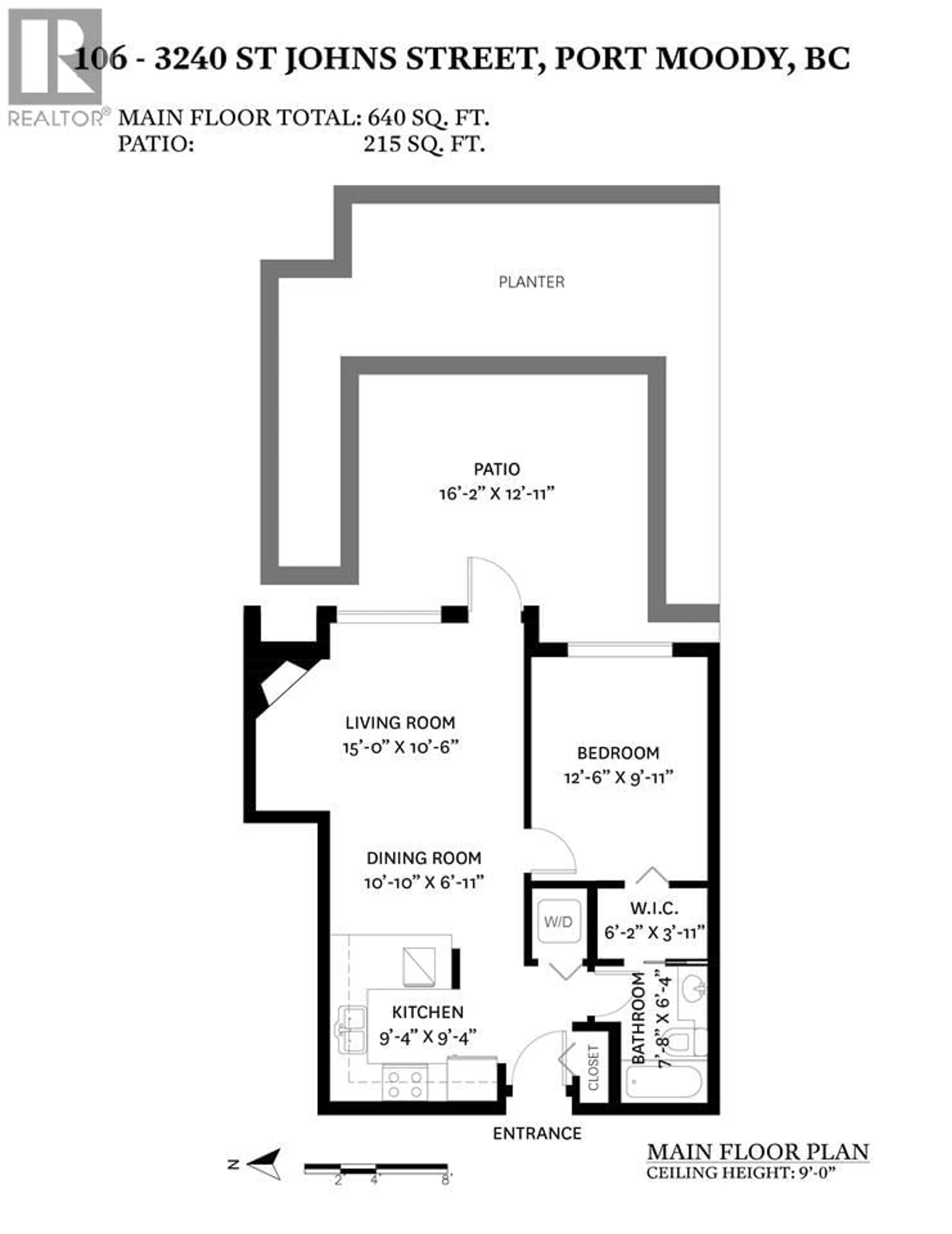 Floor plan for 106 - 3240 ST JOHNS STREET, Port Moody British Columbia V3H0C1