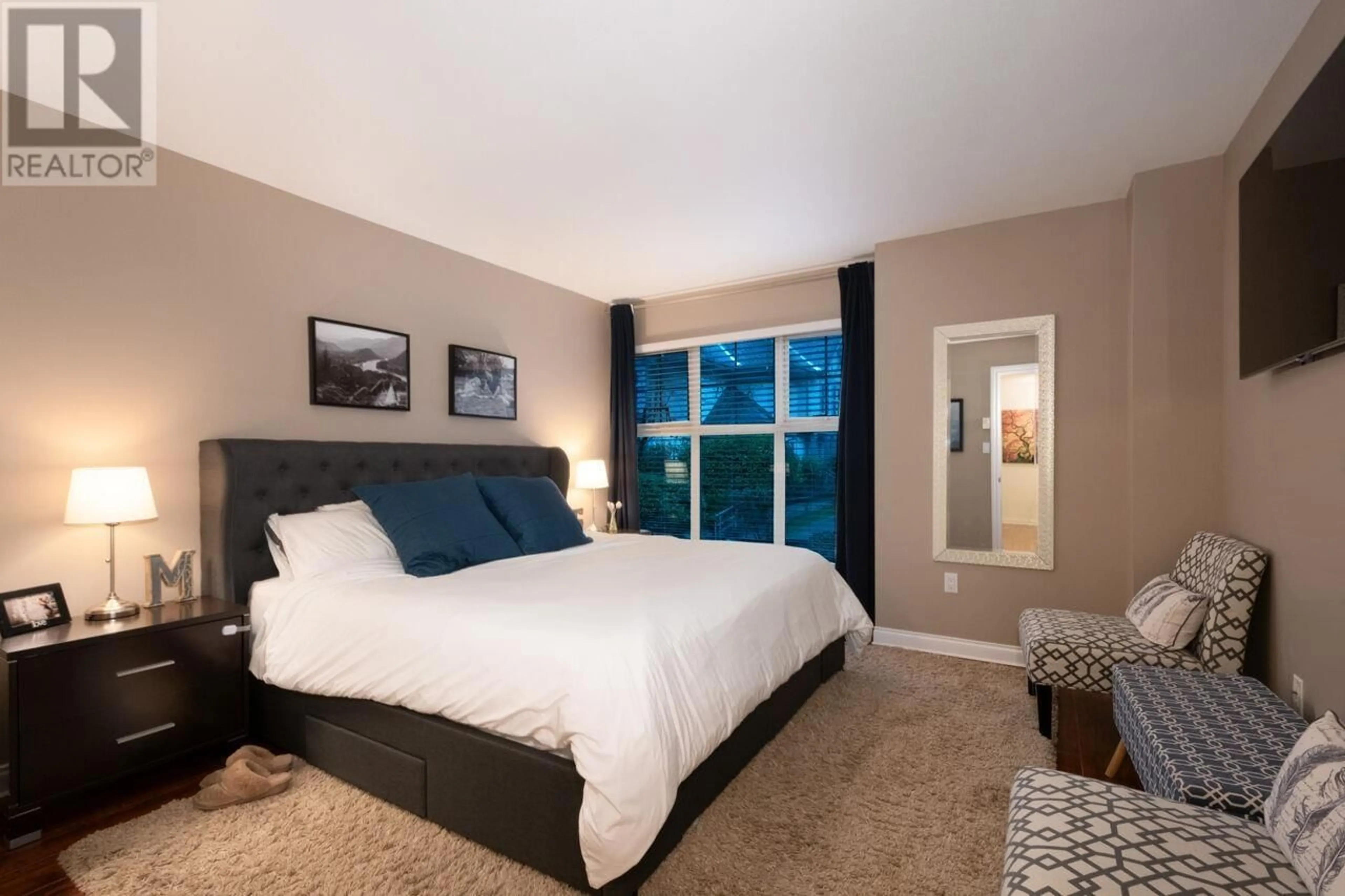 Bedroom with bed, carpet floor for 78 - 65 FOXWOOD DRIVE, Port Moody British Columbia V3H4Z5