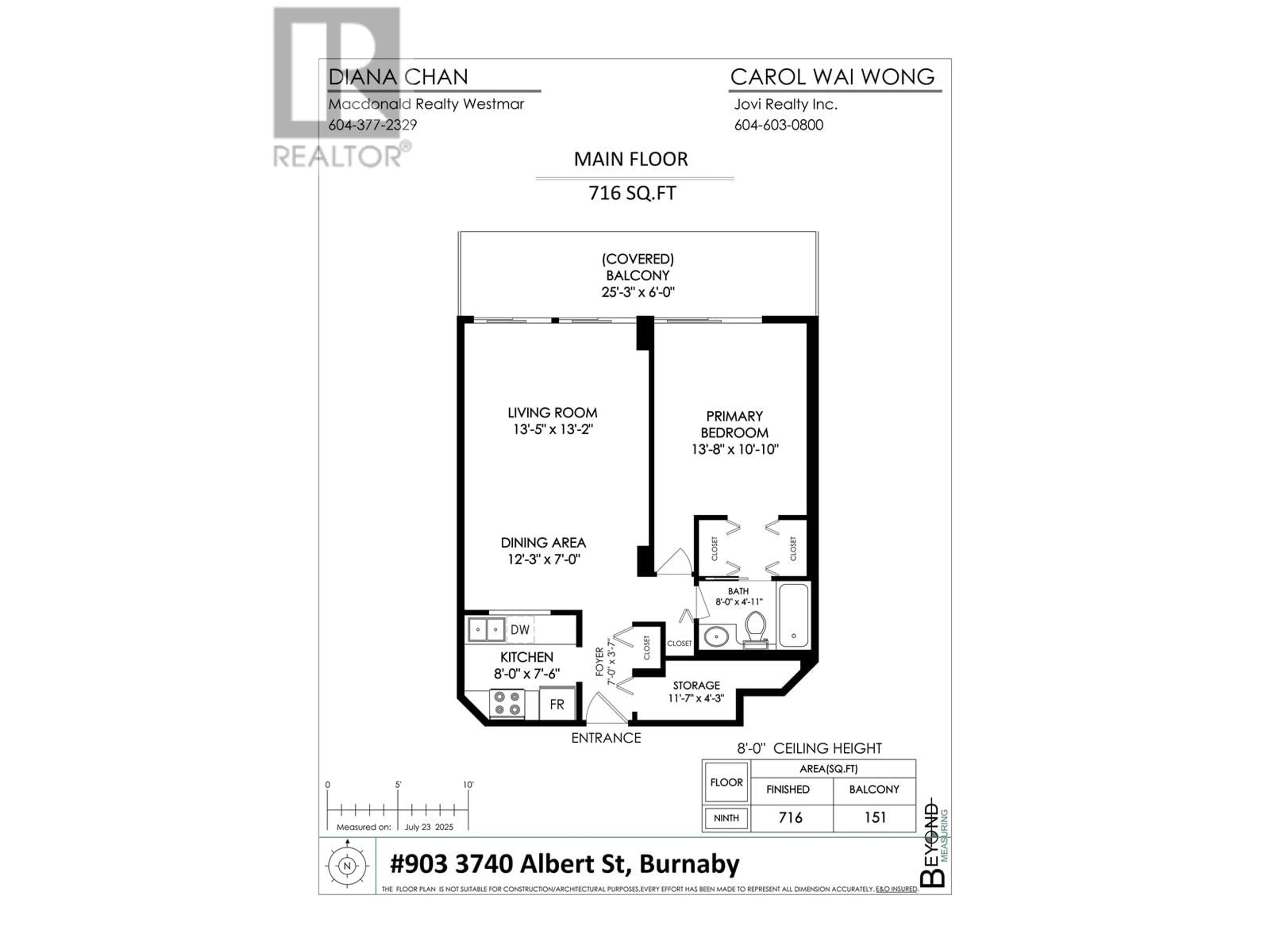 Floor plan for 903 - 3740 ALBERT STREET, Burnaby British Columbia V5C5Y7