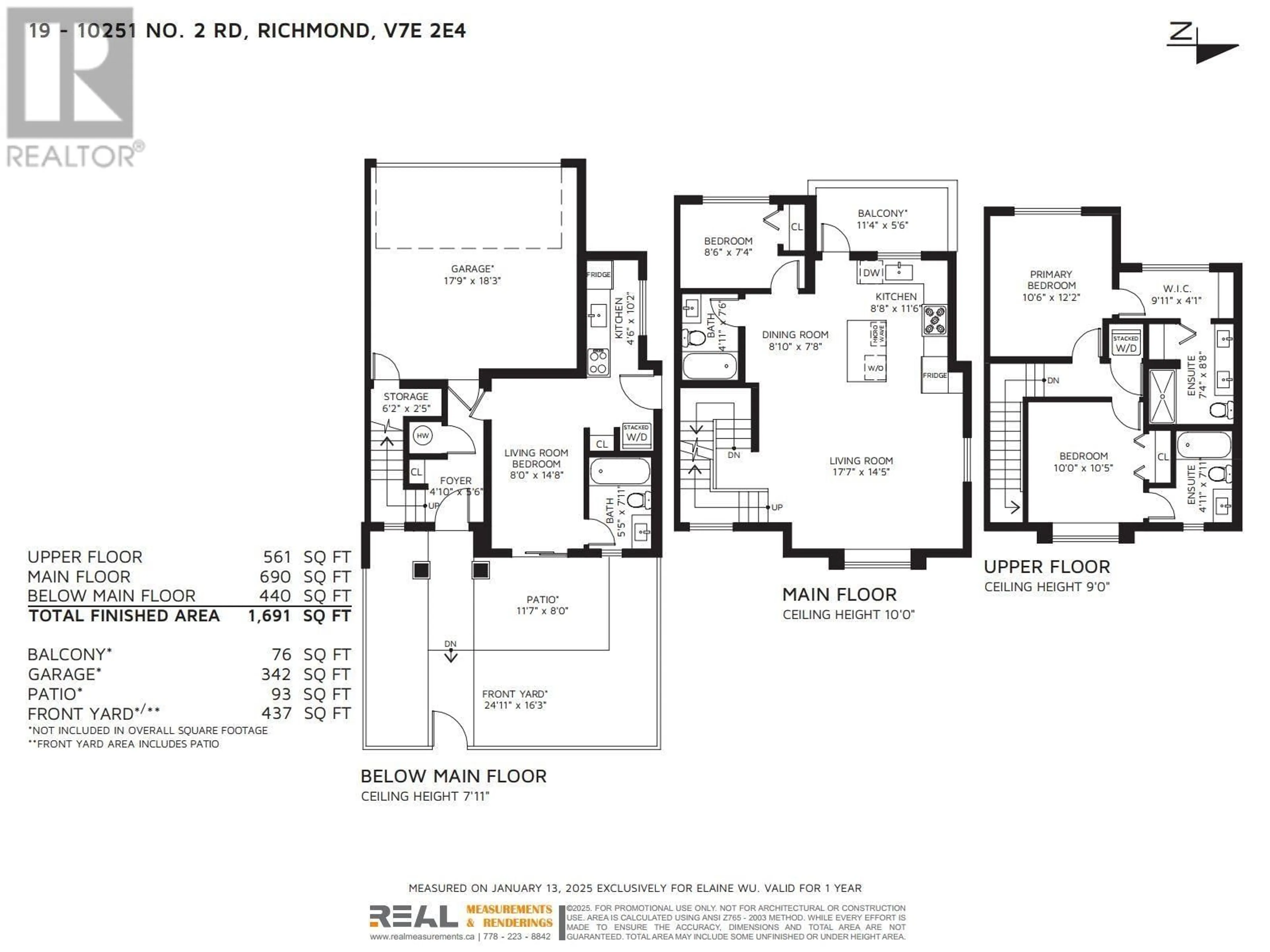 Floor plan for 19 - 10233 NO.2 ROAD, Richmond British Columbia V7E2E4