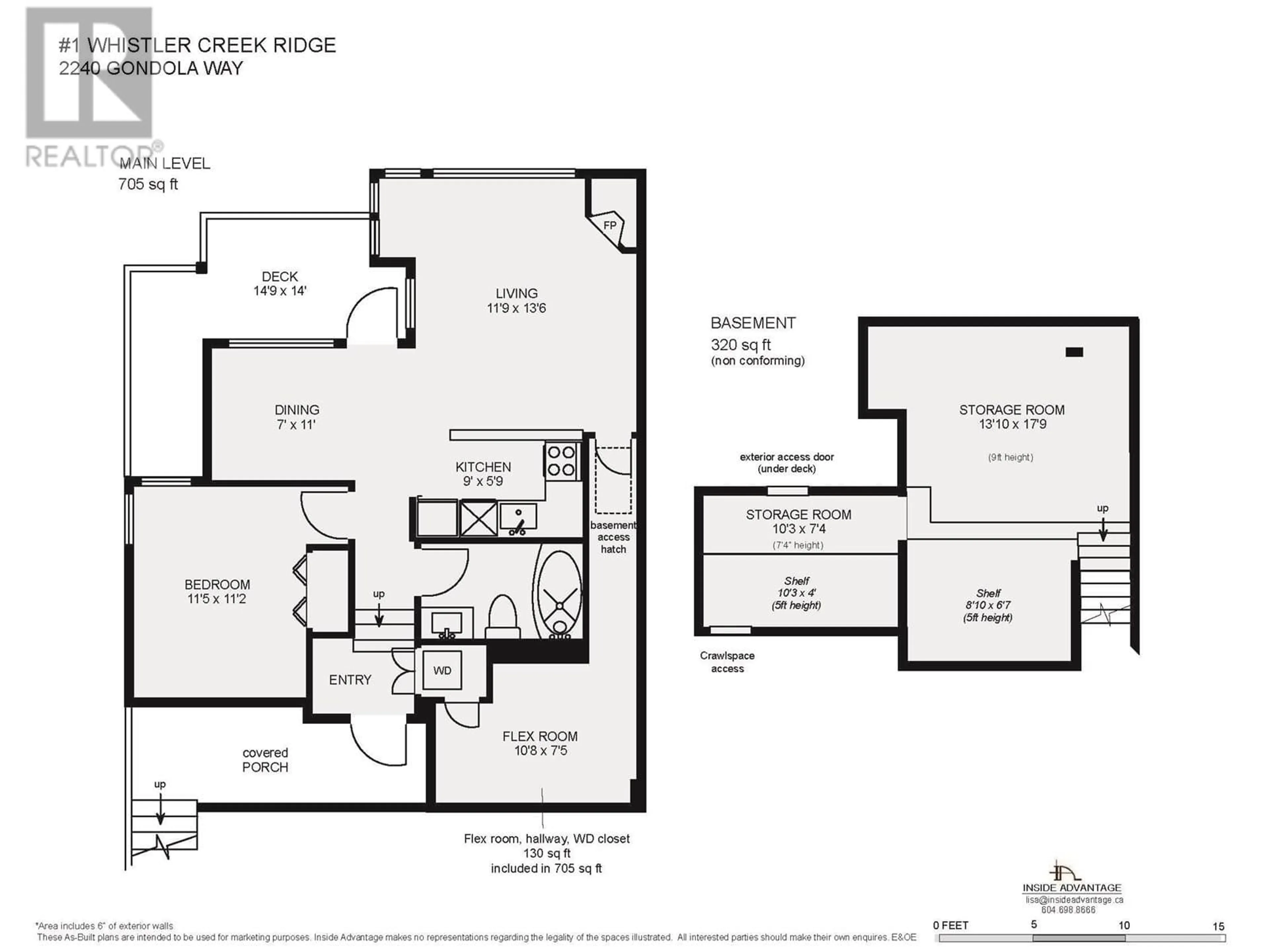 Floor plan for 1 - 2240 GONDOLA WAY, Whistler British Columbia V8E0N1
