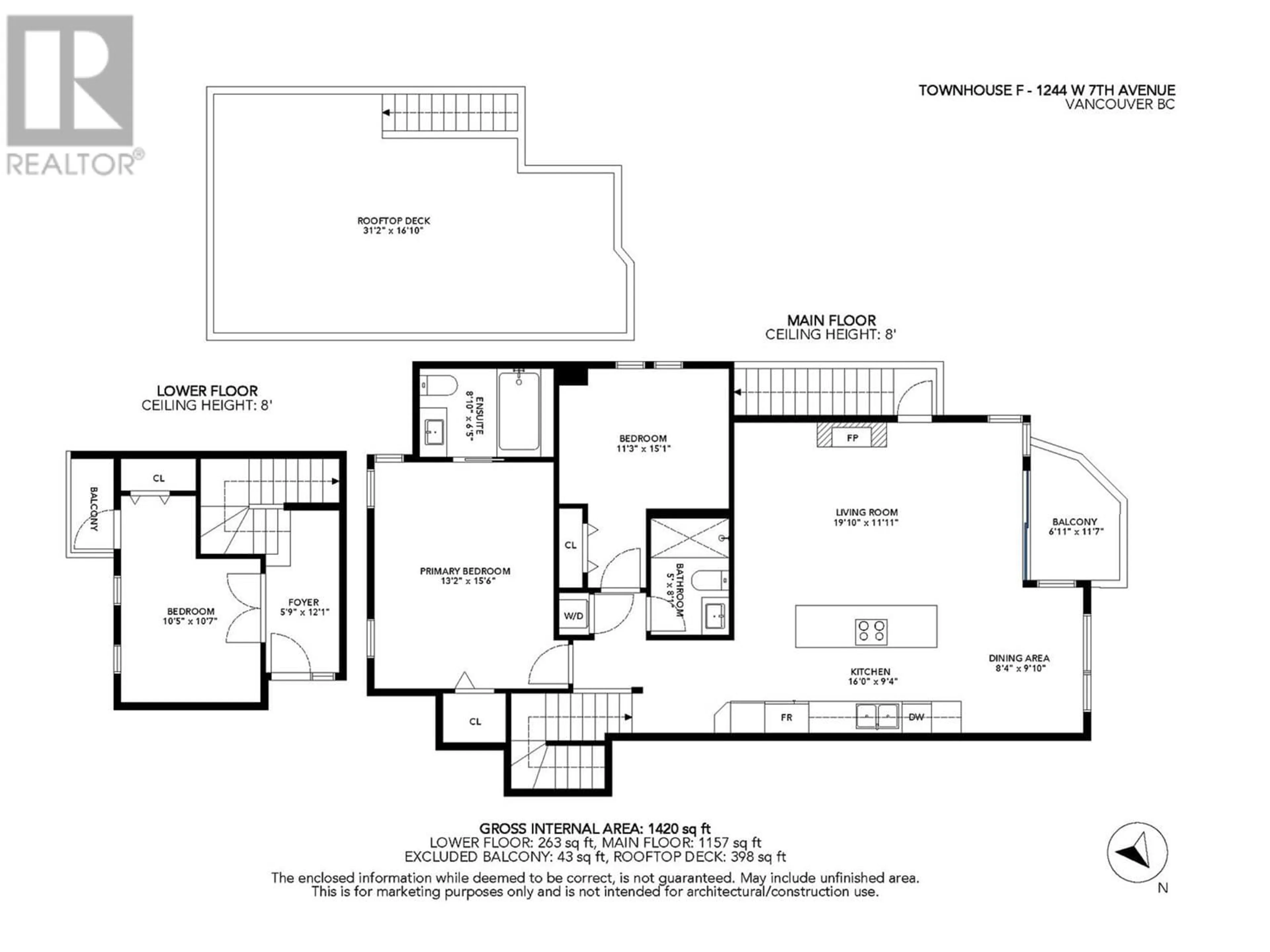 Floor plan for F - 1244 7TH AVENUE, Vancouver British Columbia V6H1B6