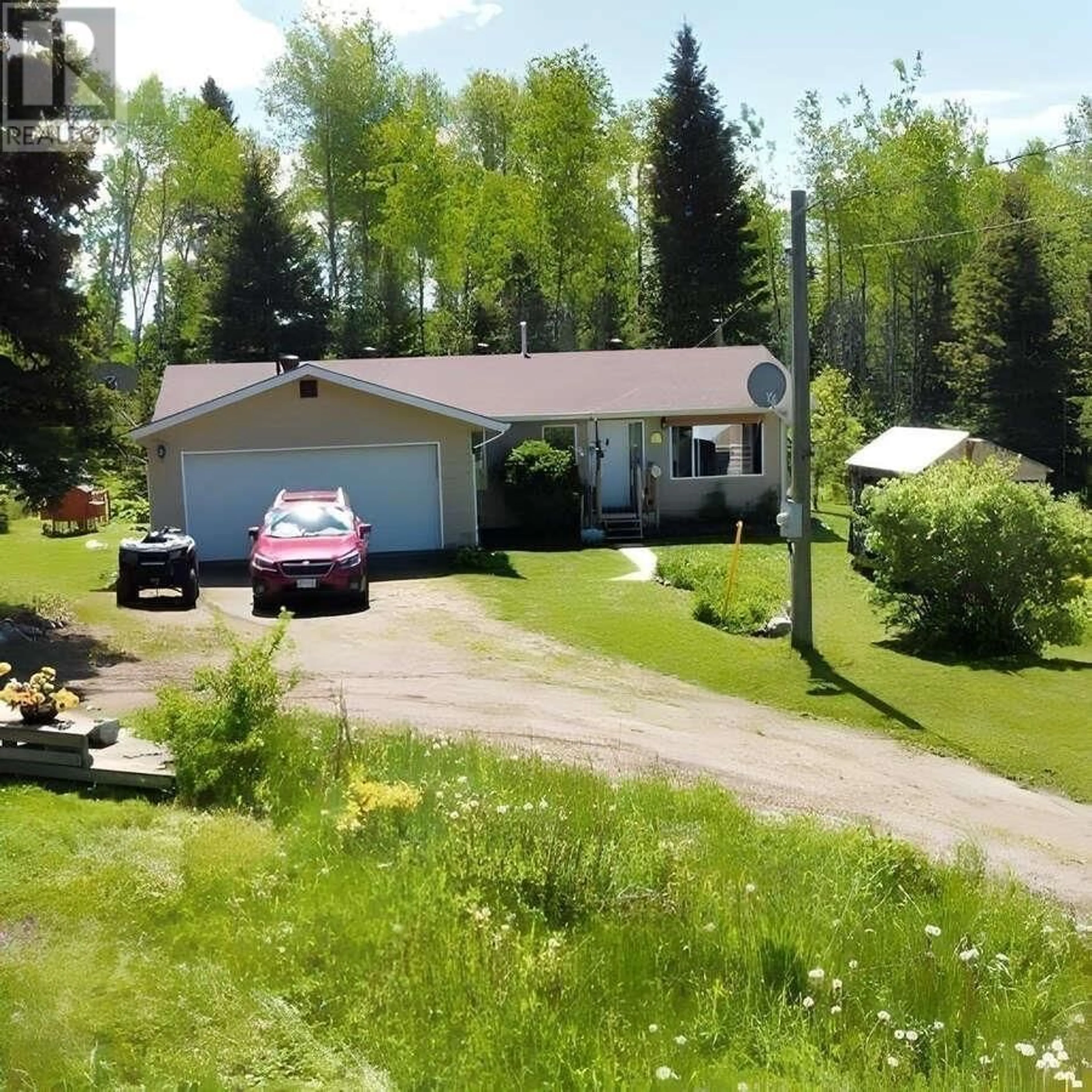 A pic from outside/outdoor area/front of a property/back of a property/a pic from drone, street for 7673 GRAHAM ROAD, Bridge Lake British Columbia V0K1E0