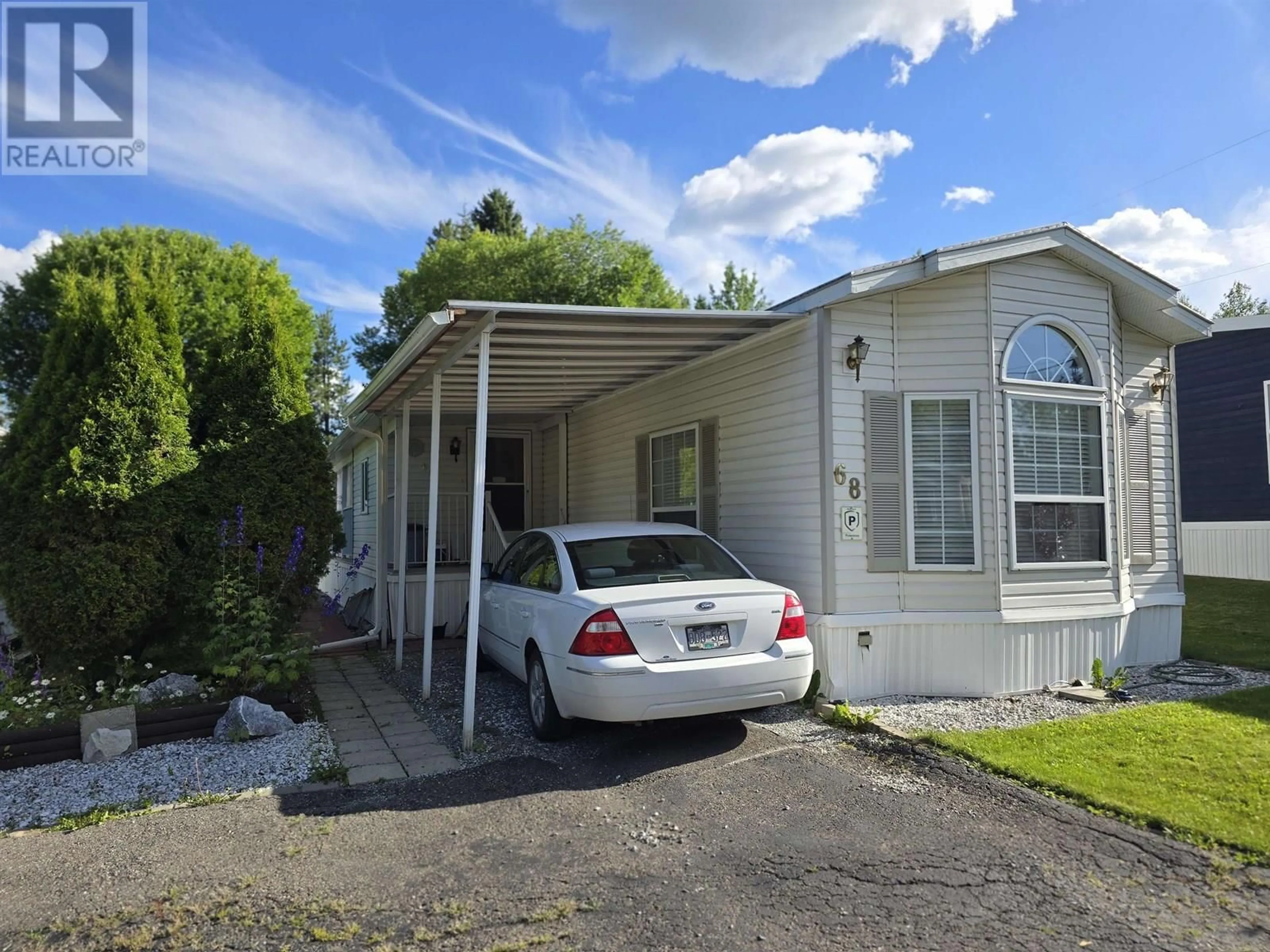 Home with vinyl exterior material, street for 68 - 1000 INVERNESS ROAD, Prince George British Columbia V2K4V1