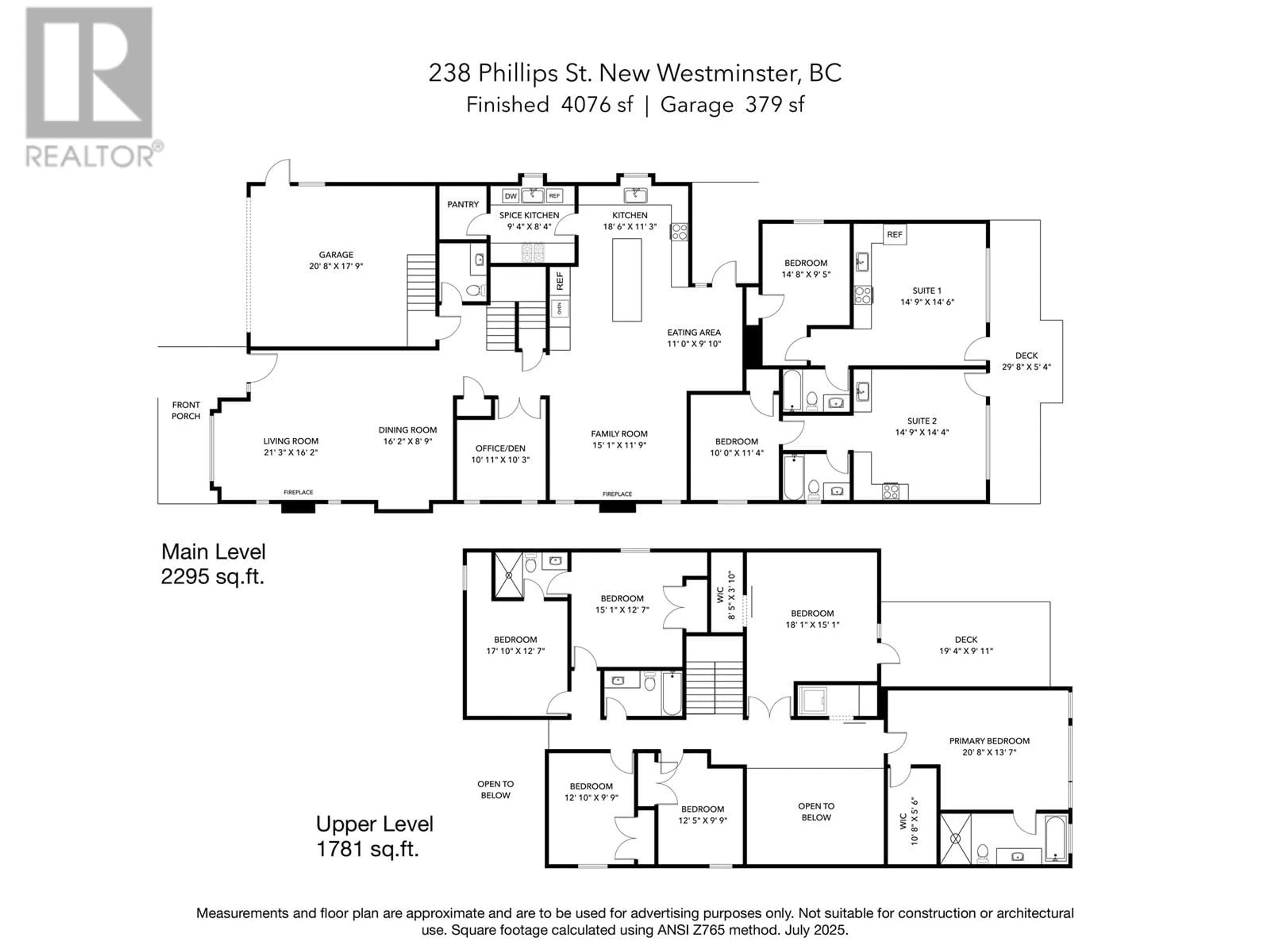 Floor plan for 238 PHILLIPS STREET, New Westminster British Columbia V3M5P1