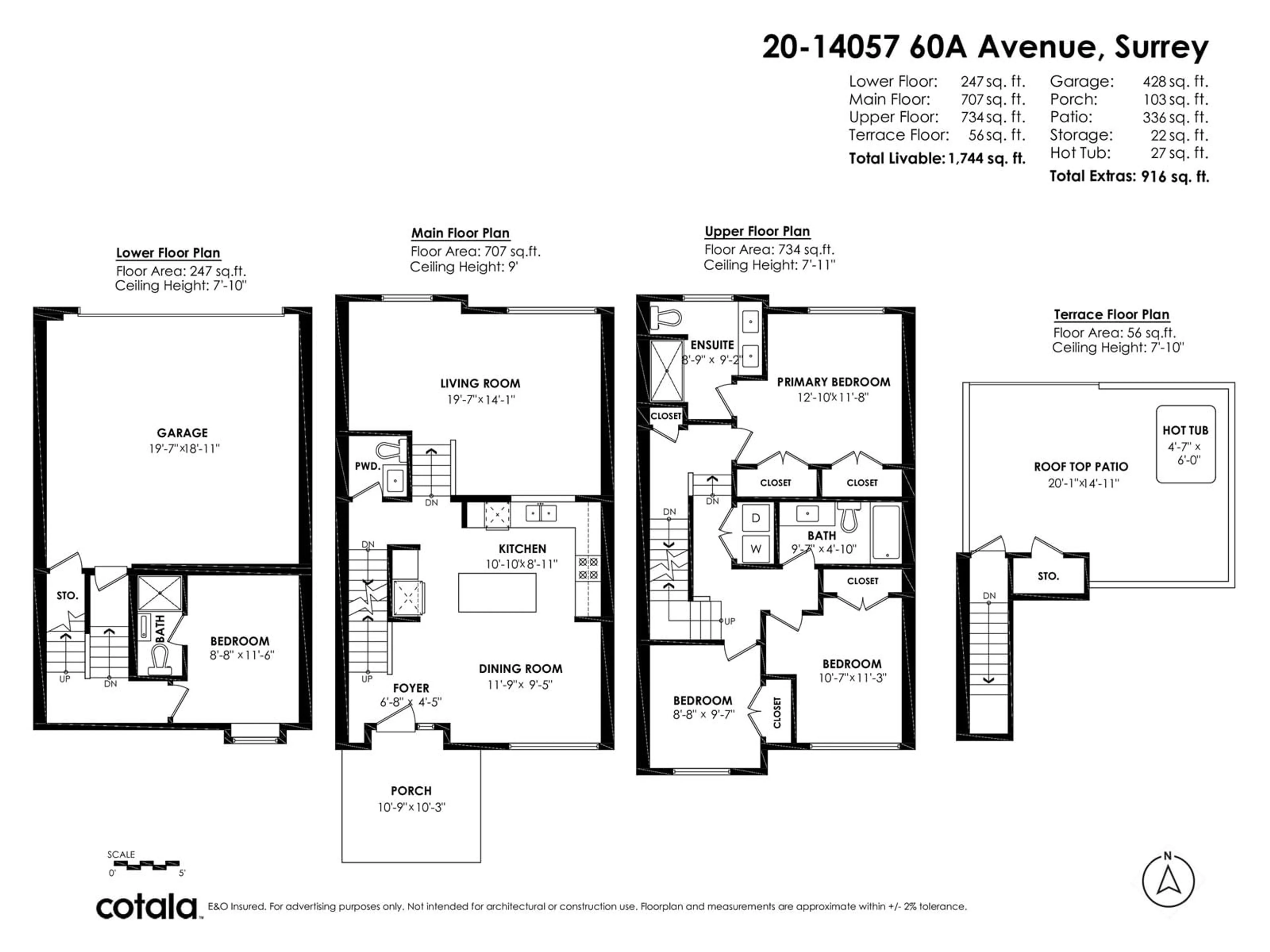 Floor plan for 20 - 14057 60A, Surrey British Columbia V3X0J2