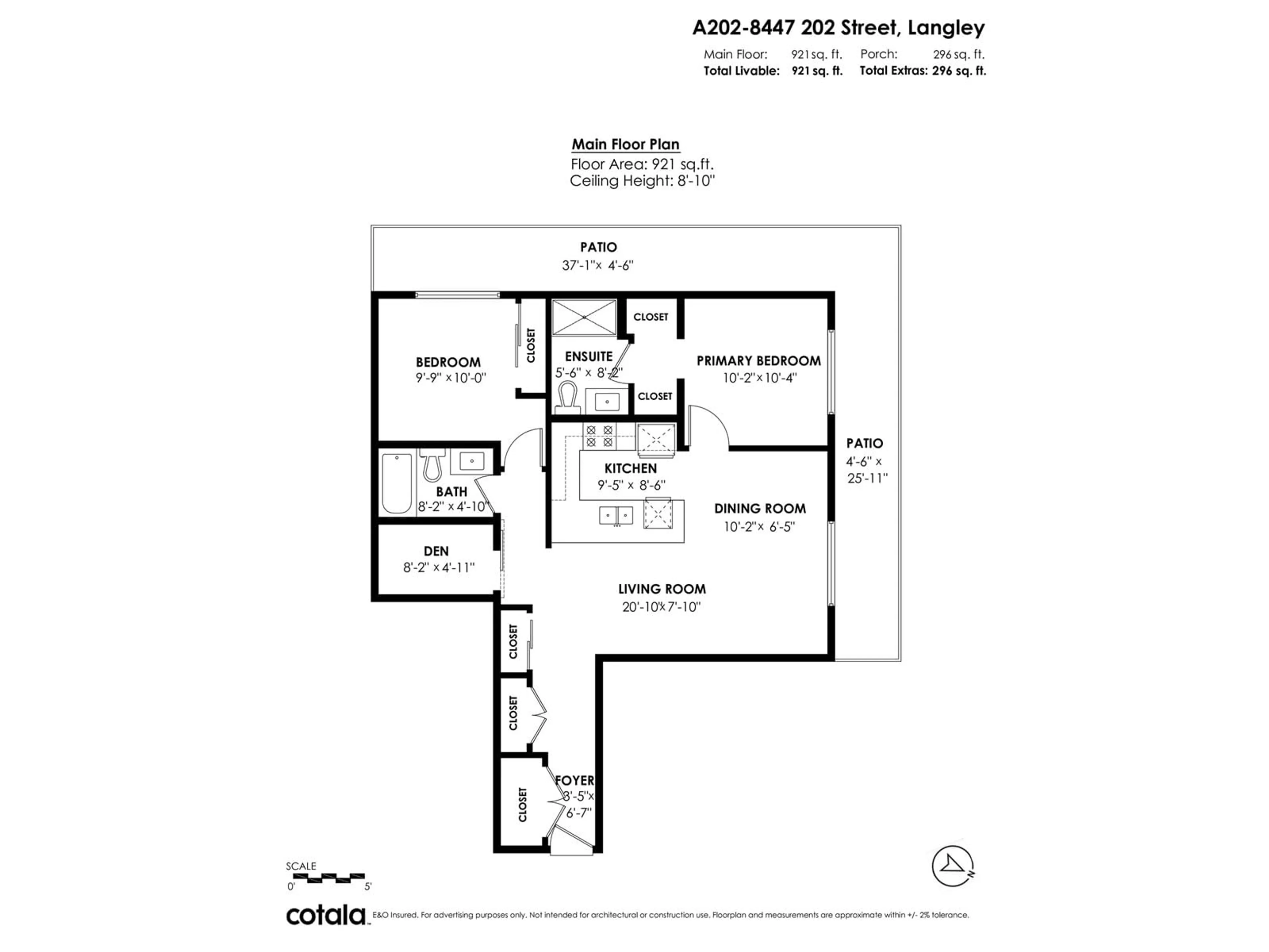 Floor plan for A202 - 8447 202, Langley British Columbia V2Y2B7