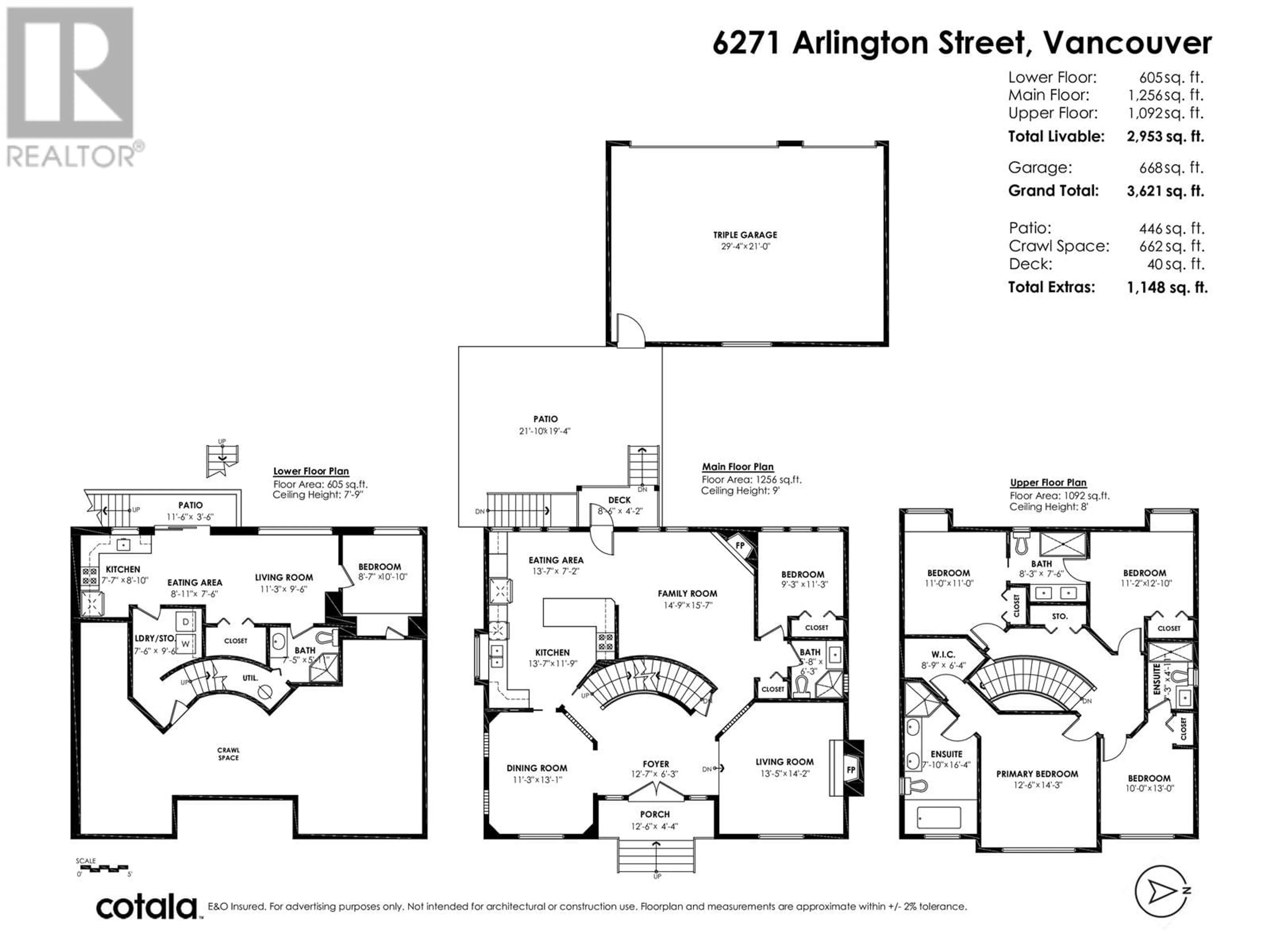 Floor plan for 6271 ARLINGTON STREET, Vancouver British Columbia V5S3N4