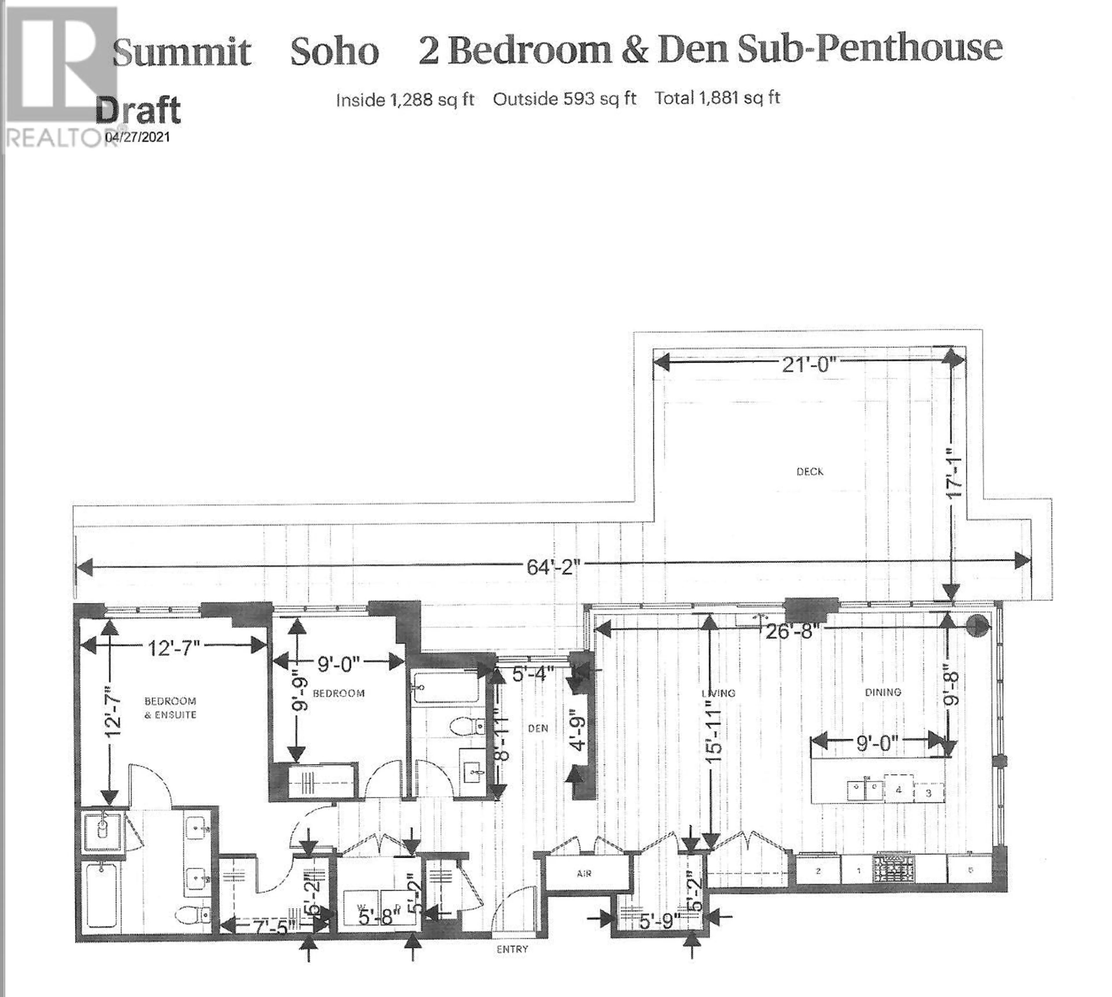Floor plan for 703 - 2385 EMERY COURT, North Vancouver British Columbia V7J0G1