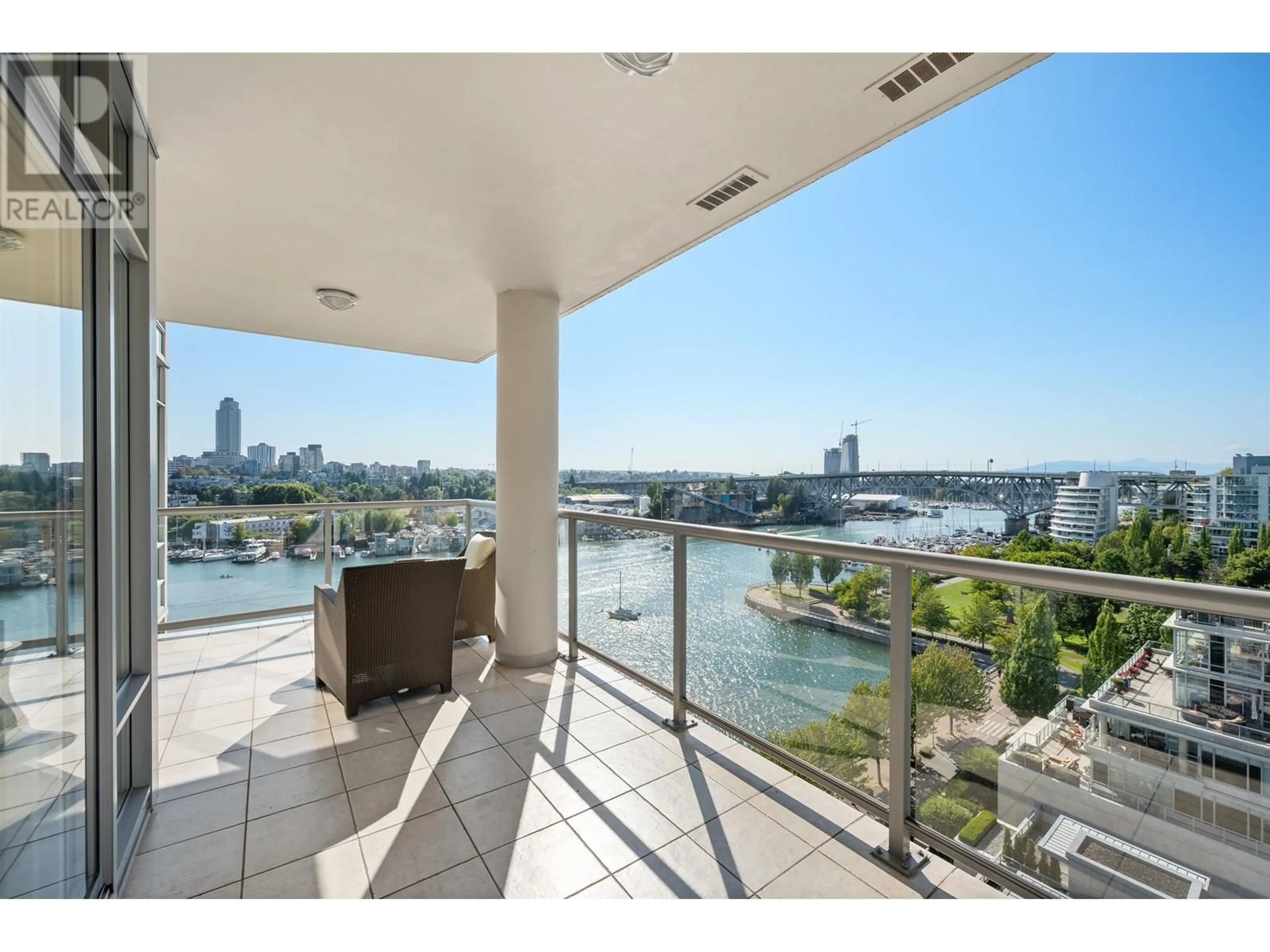 Balcony in the apartment, water/lake/river/ocean view for 1202 - 1515 HOMER MEWS, Vancouver British Columbia V6Z3E8
