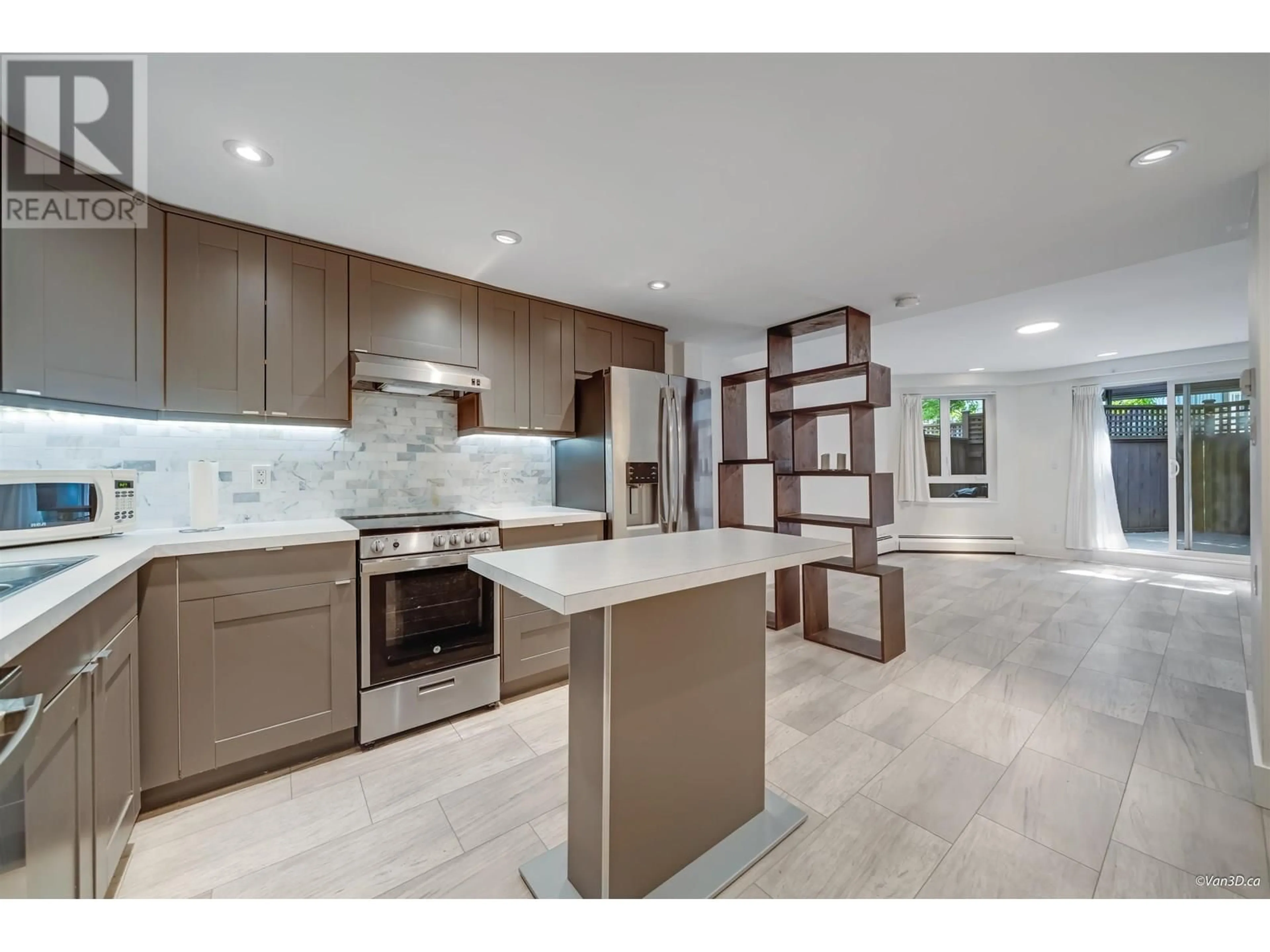 Open concept kitchen, ceramic/tile floor for 103 - 1855 NELSON STREET, Vancouver British Columbia V6G1M9