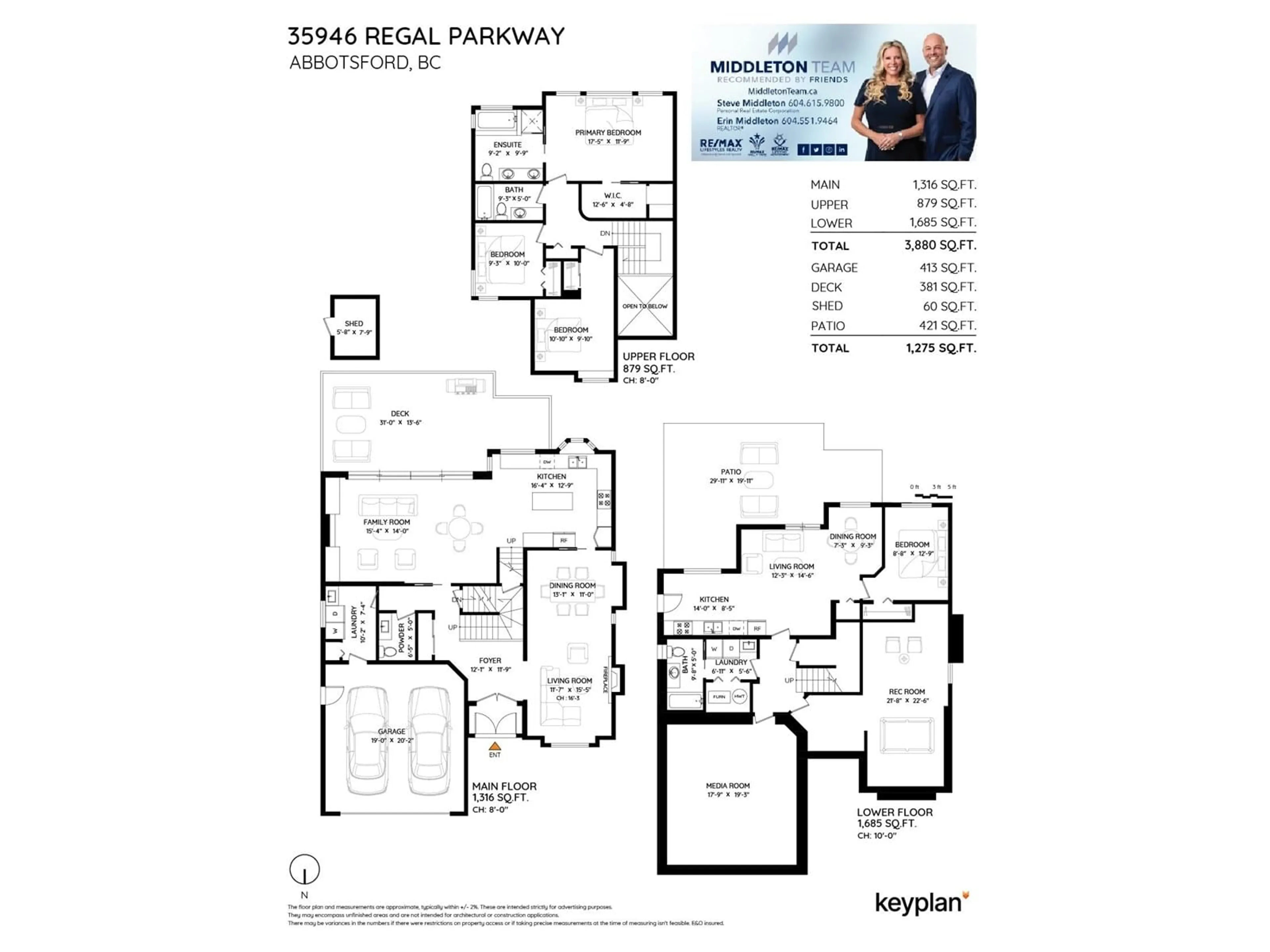 Floor plan for 35946 REGAL, Abbotsford British Columbia V3G1L3
