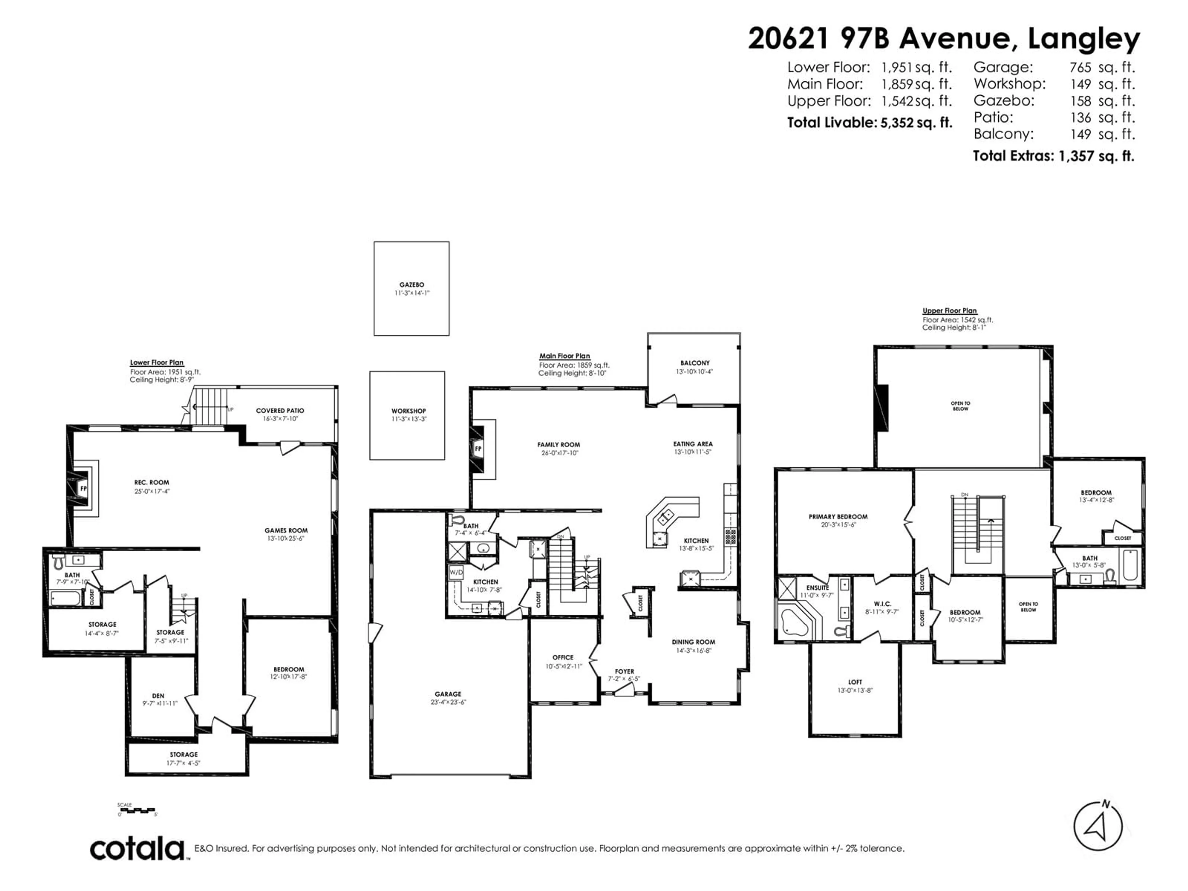 Floor plan for 20621 97B, Langley British Columbia V1M2K9