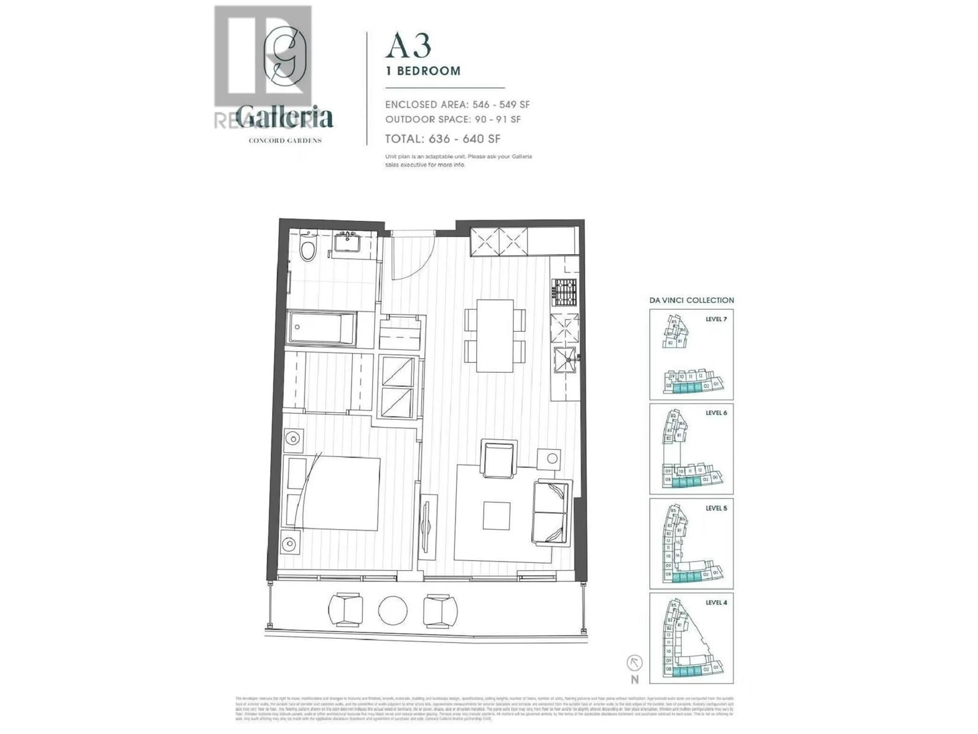 Floor plan for 606 - 8555 CAPSTAN WAY, Richmond British Columbia V6X0W1