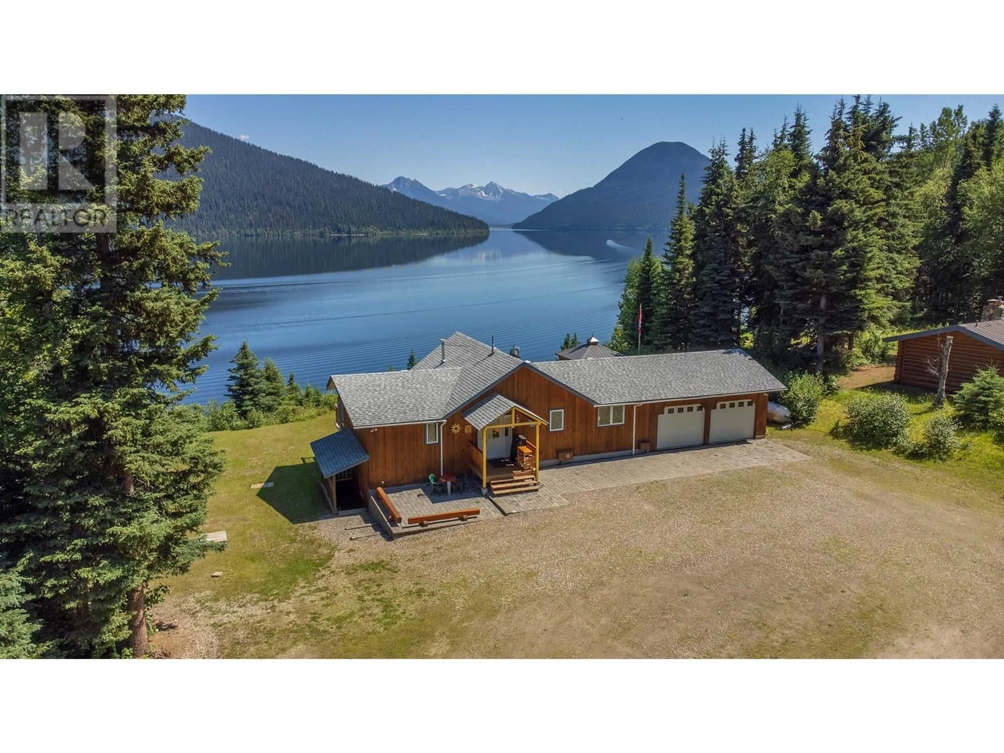 A pic from outside/outdoor area/front of a property/back of a property/a pic from drone, water/lake/river/ocean view for 4490 BOWRON LAKE ROAD, Wells British Columbia V0K2R0