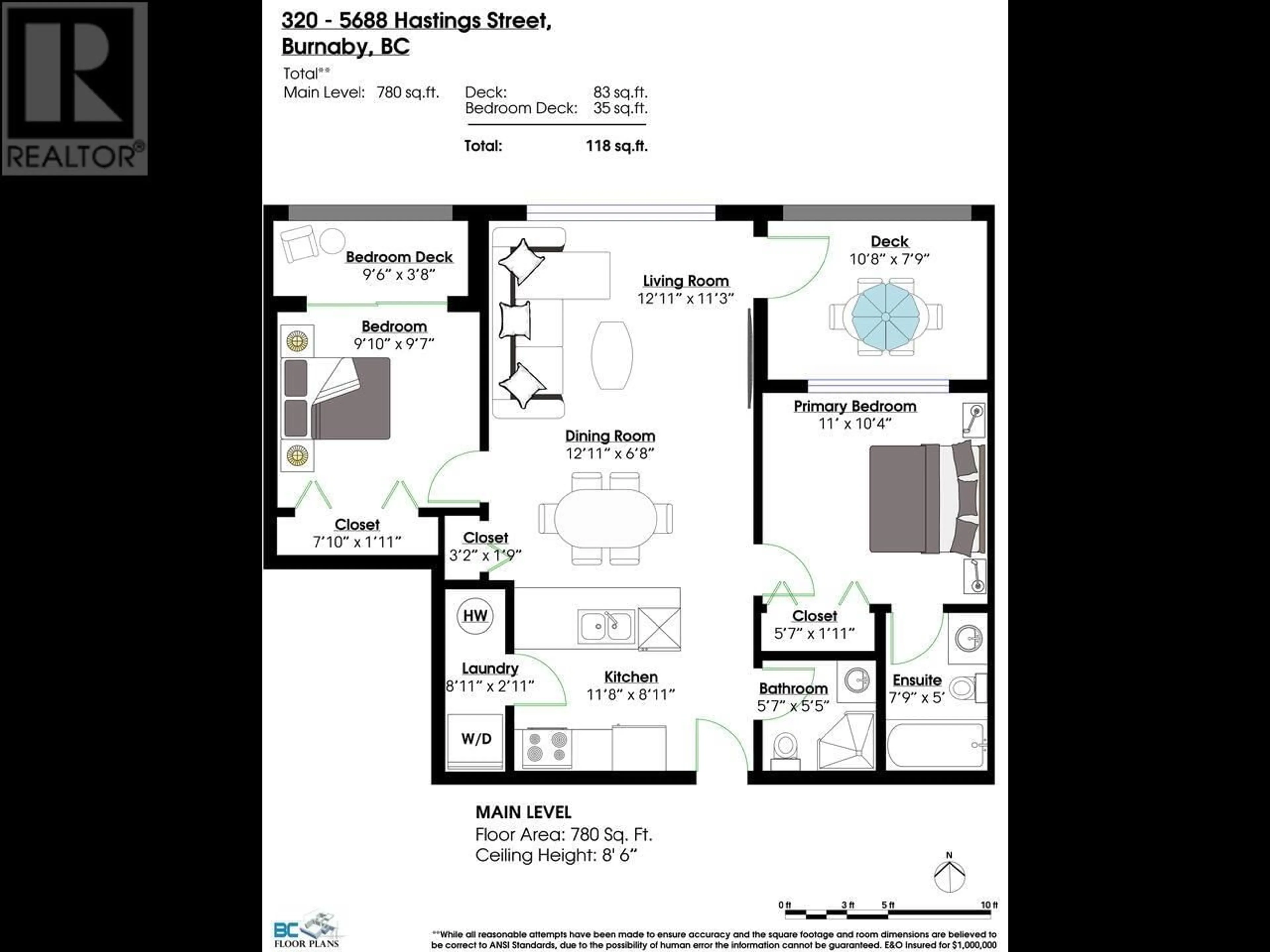 Floor plan for 303 - 5688 HASTINGS STREET, Burnaby British Columbia V5B1R4