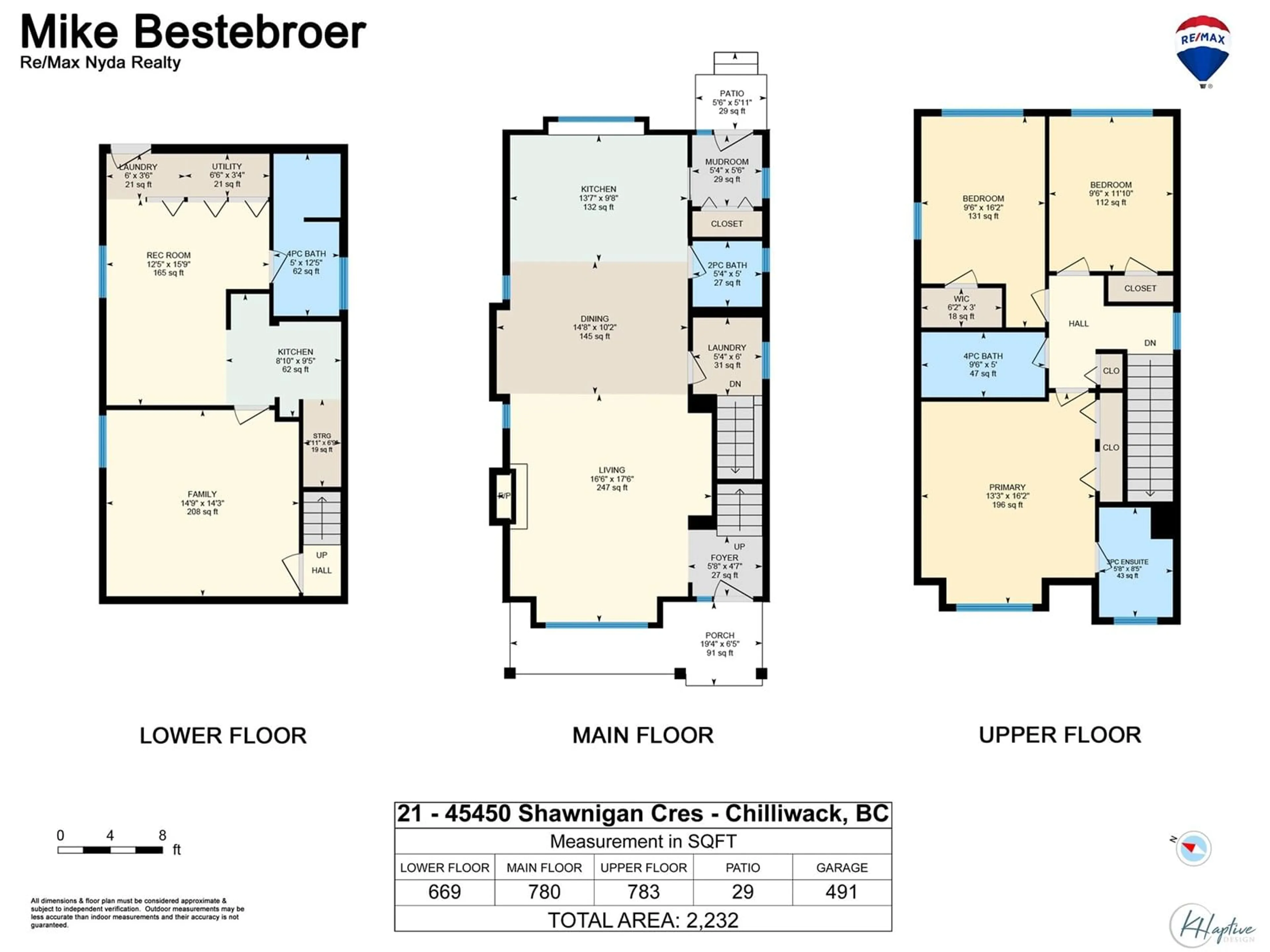 Floor plan for 21 - 45450 SHAWNIGAN CRESCENT, Chilliwack British Columbia V2R0B8