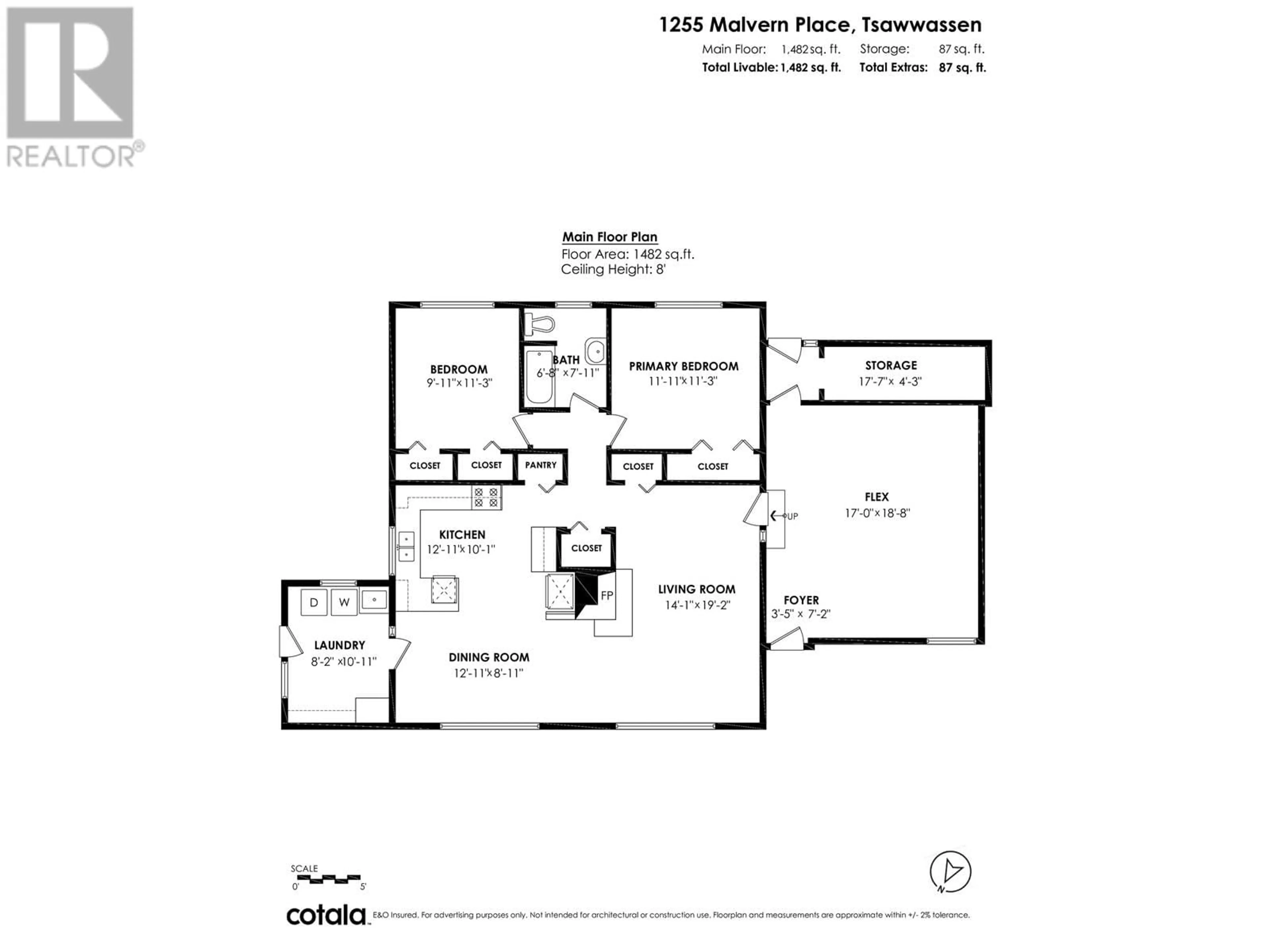 Floor plan for 1255 MALVERN PLACE, Delta British Columbia V4M3H8