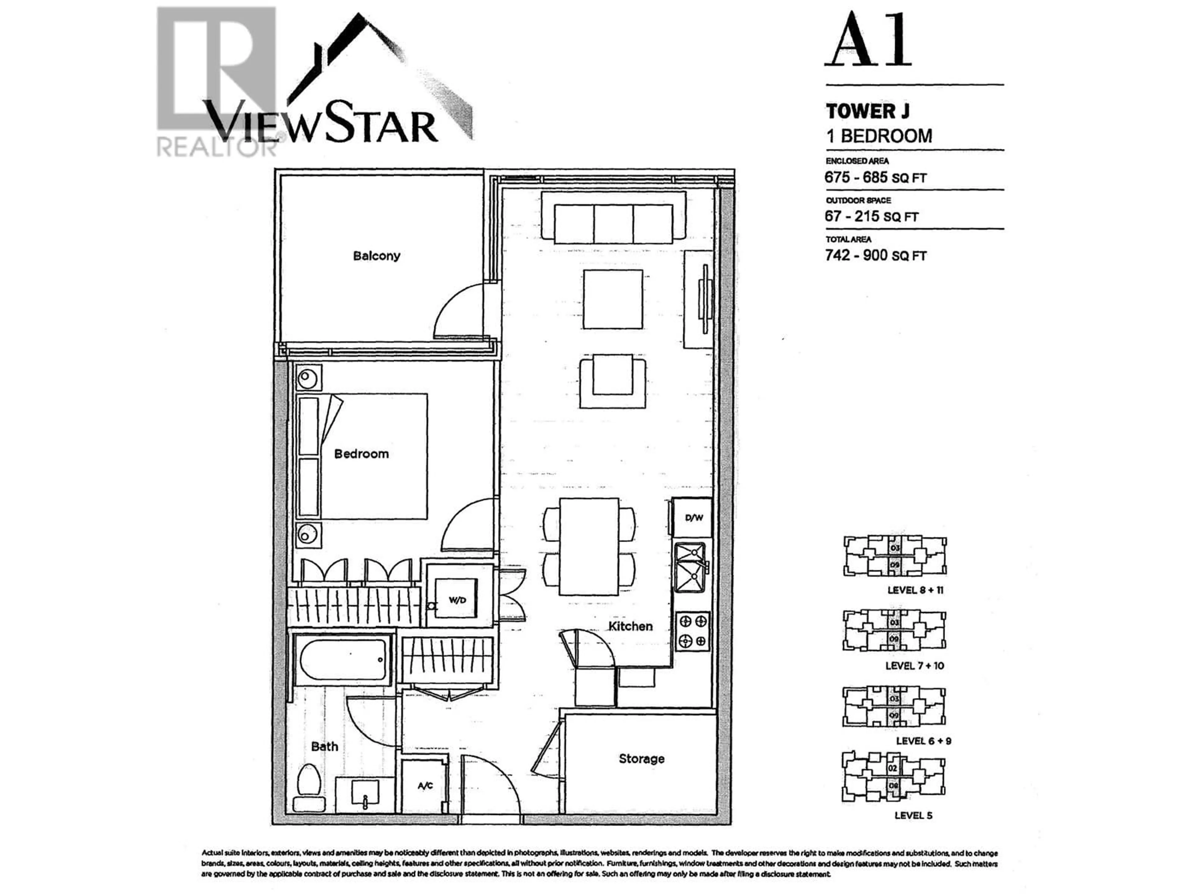 Floor plan for 806 - 8160 MCMYN WAY, Richmond British Columbia V6X0V2