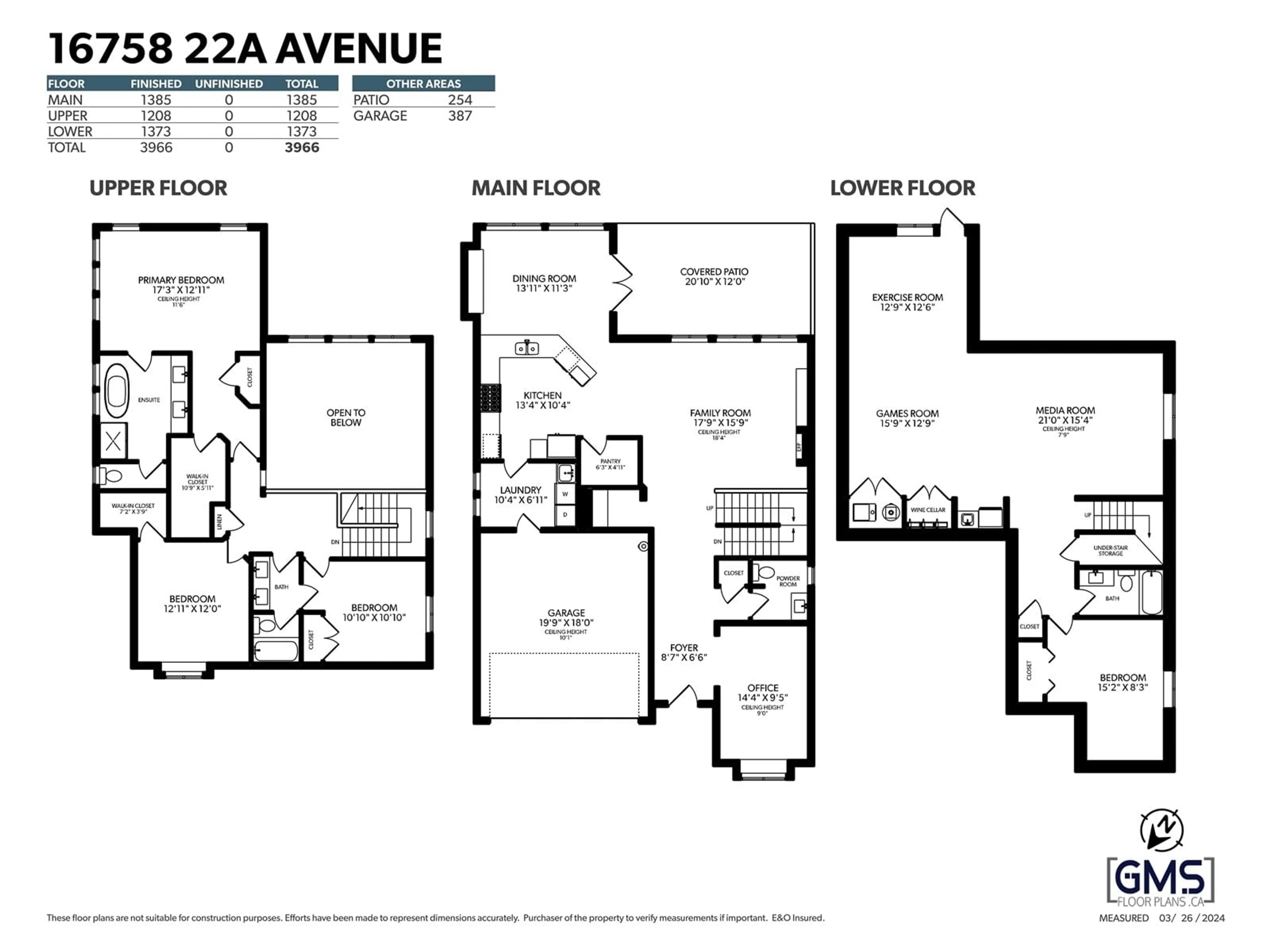 Floor plan for 16758 22A, Surrey British Columbia V3Z0M7
