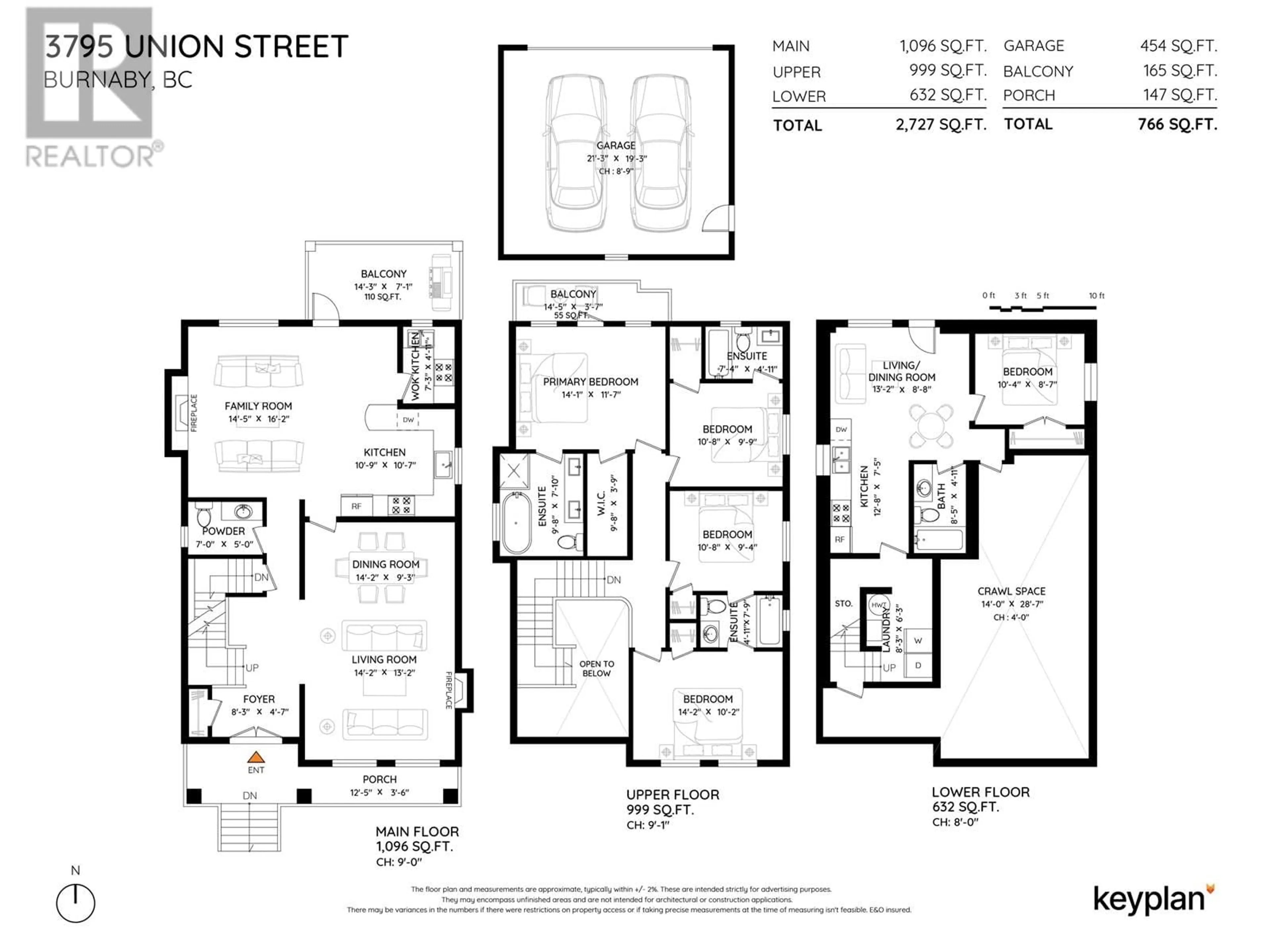 Floor plan for 3795 UNION STREET, Burnaby British Columbia V5C2W2