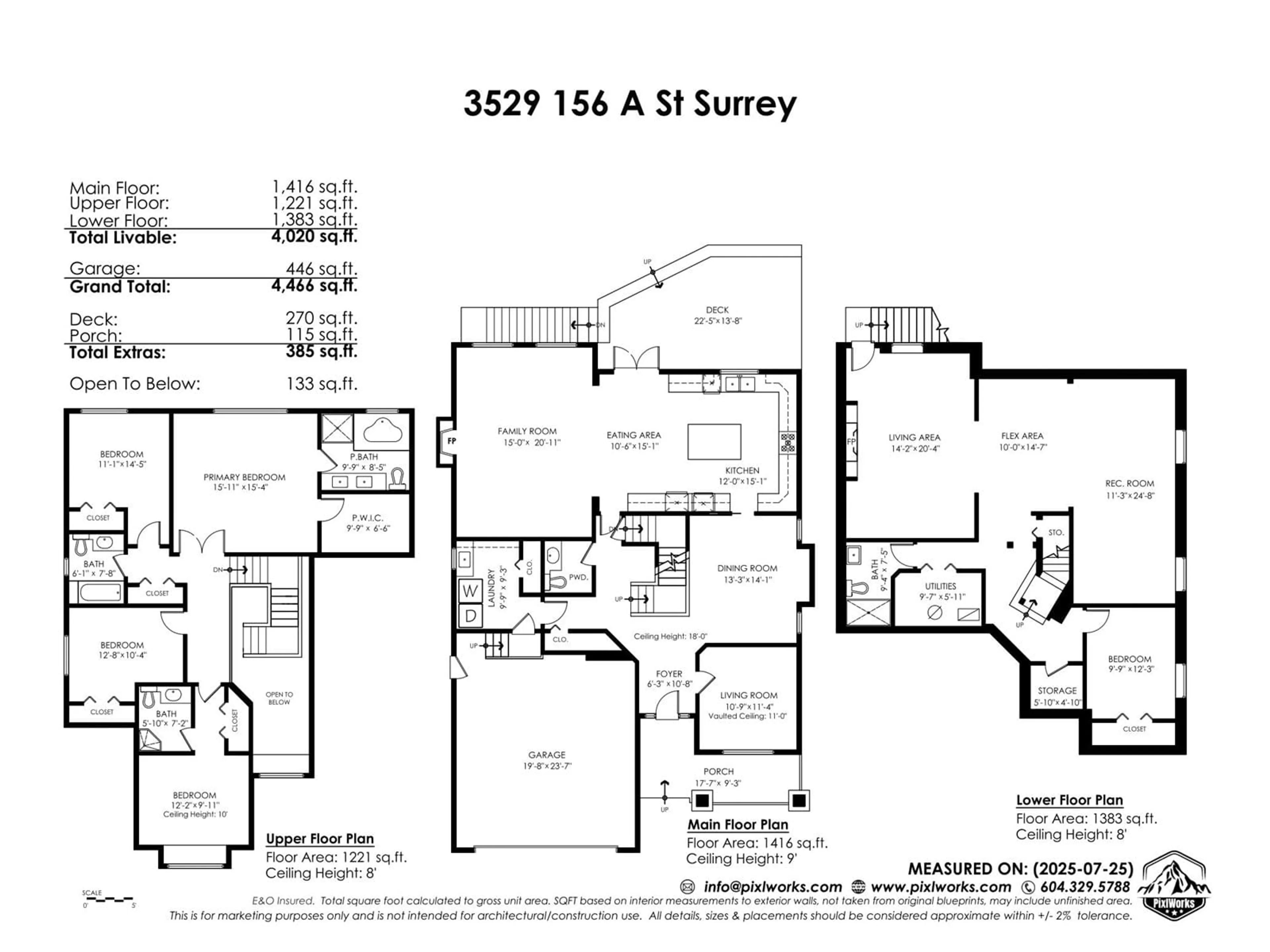 Floor plan for 3529 156A, Surrey British Columbia V4P3J4
