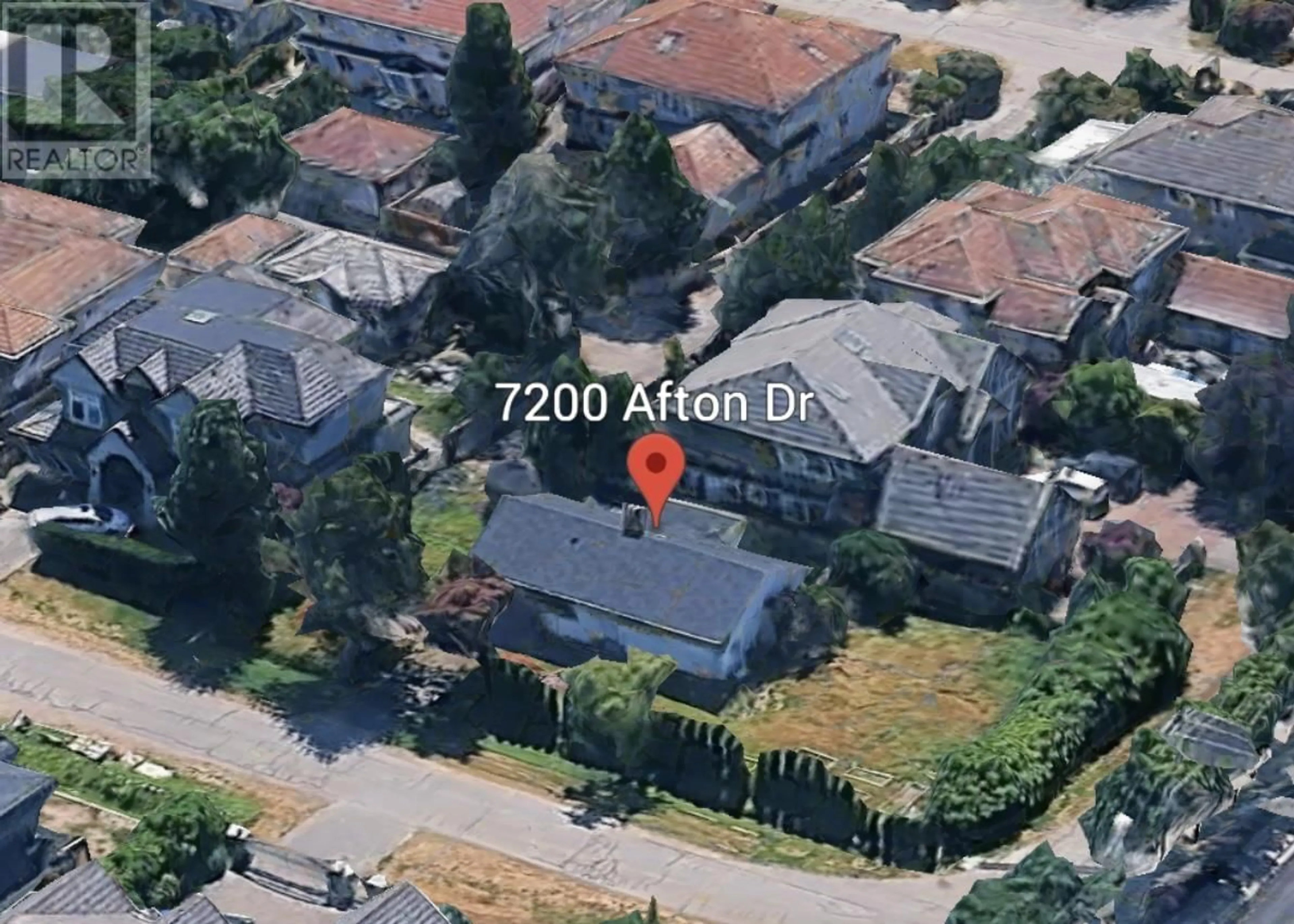 A pic from outside/outdoor area/front of a property/back of a property/a pic from drone, street for 7200 AFTON DRIVE, Richmond British Columbia V7A1A1