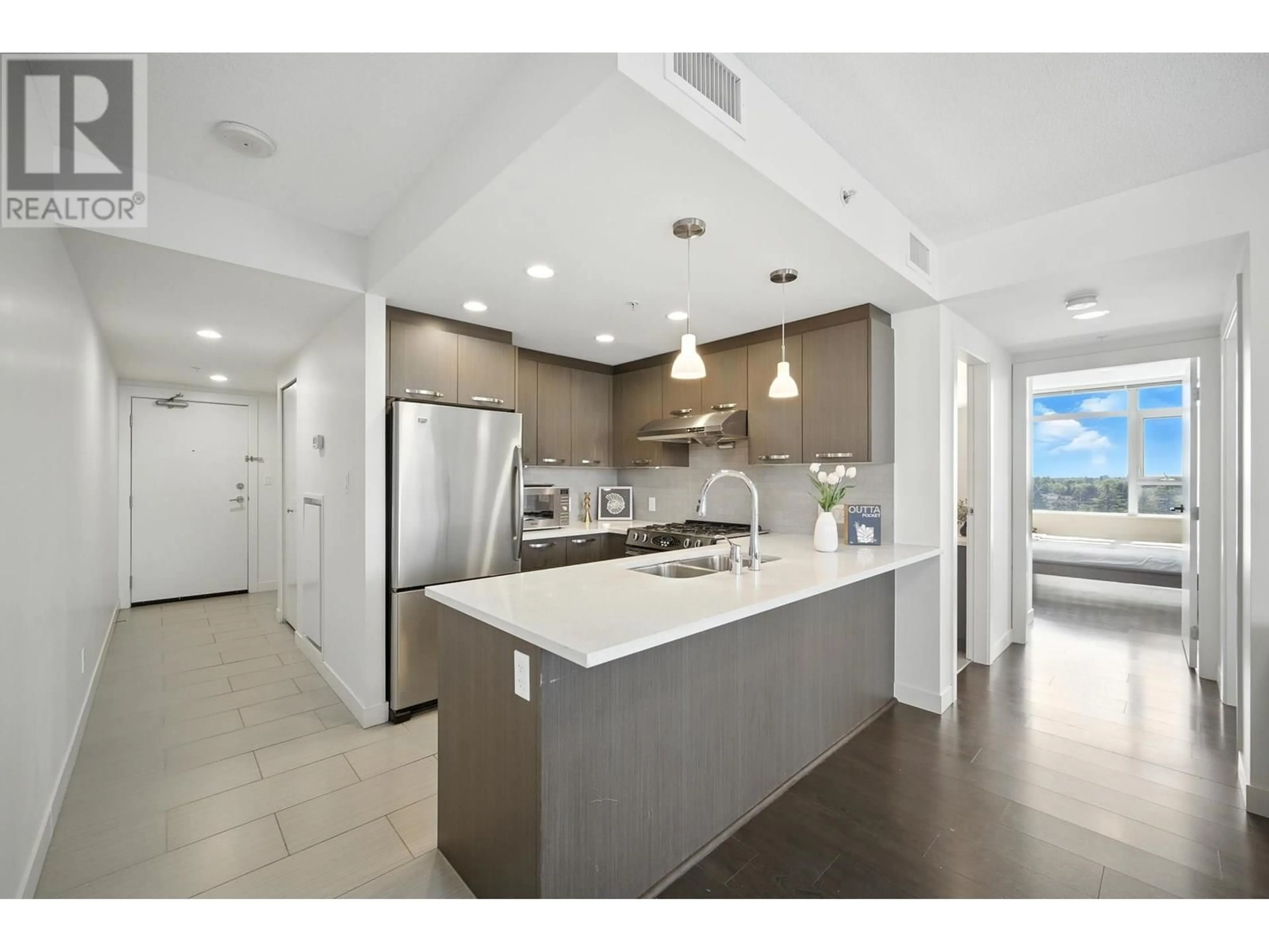 Open concept kitchen, ceramic/tile floor for 1107 - 8333 ANDERSON ROAD, Richmond British Columbia V6Y0E2