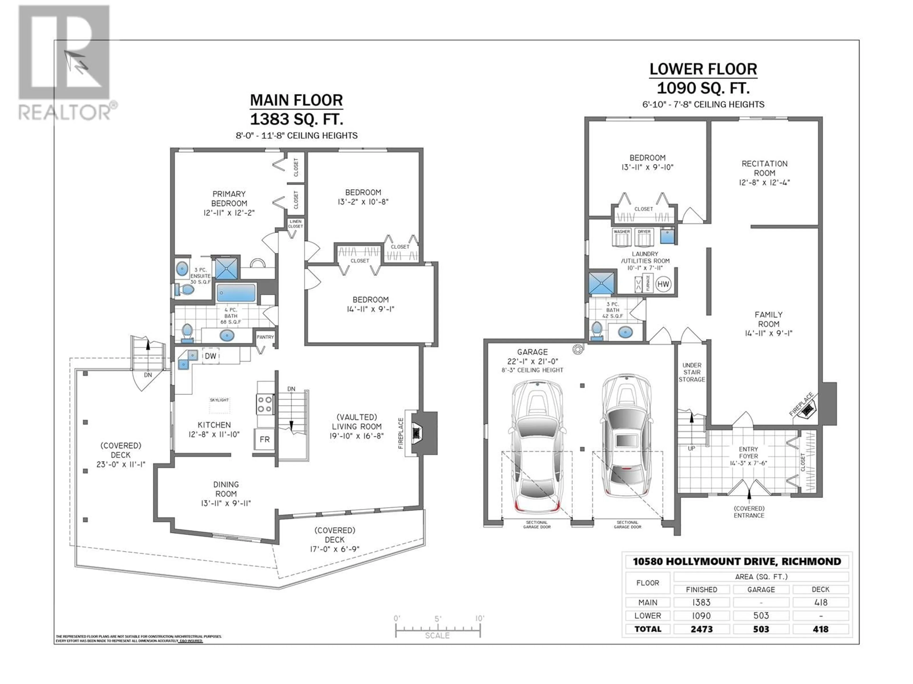 Floor plan for 10580 HOLLYMOUNT DRIVE, Richmond British Columbia V7E4Z2