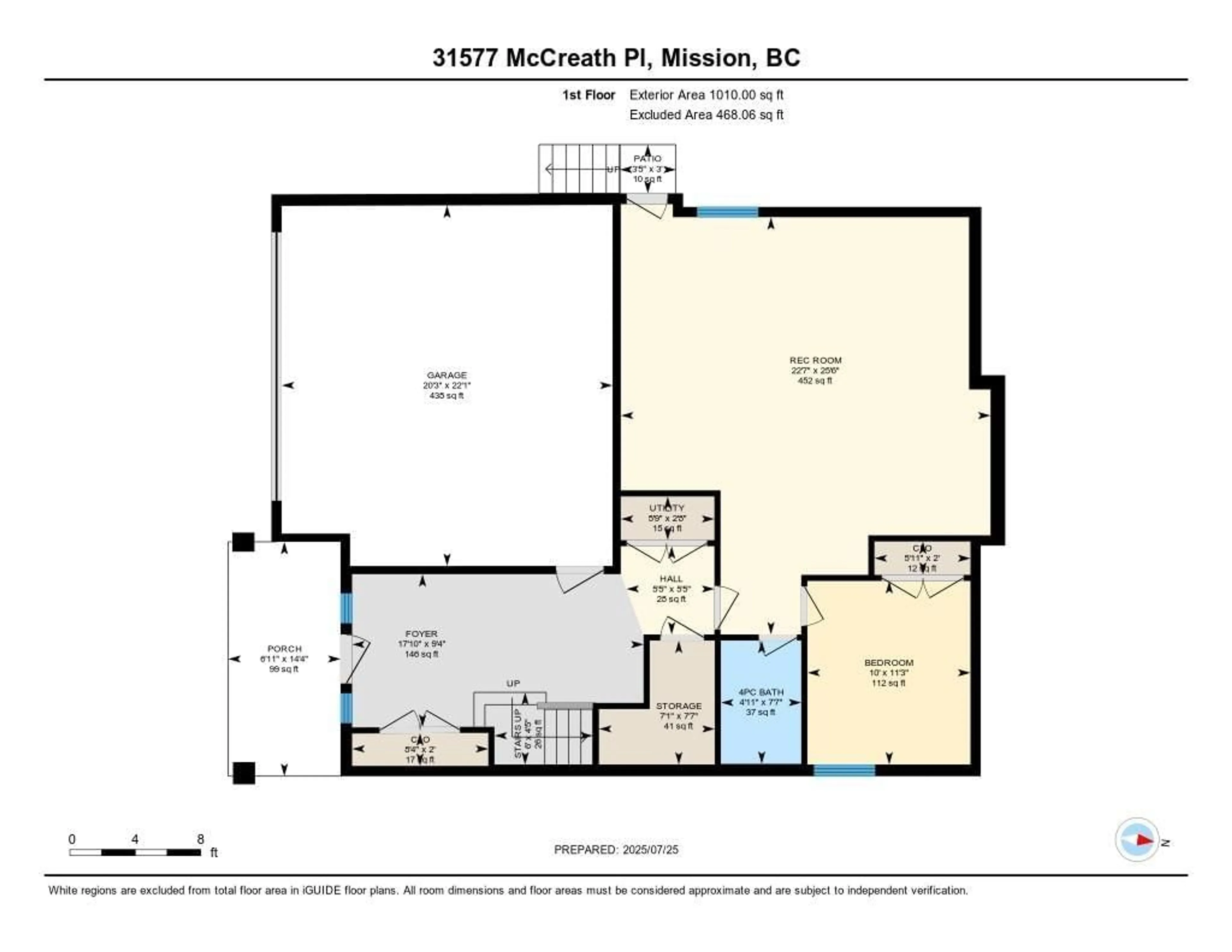 Floor plan for 31577 MCCREATH, Mission British Columbia V4S0E9