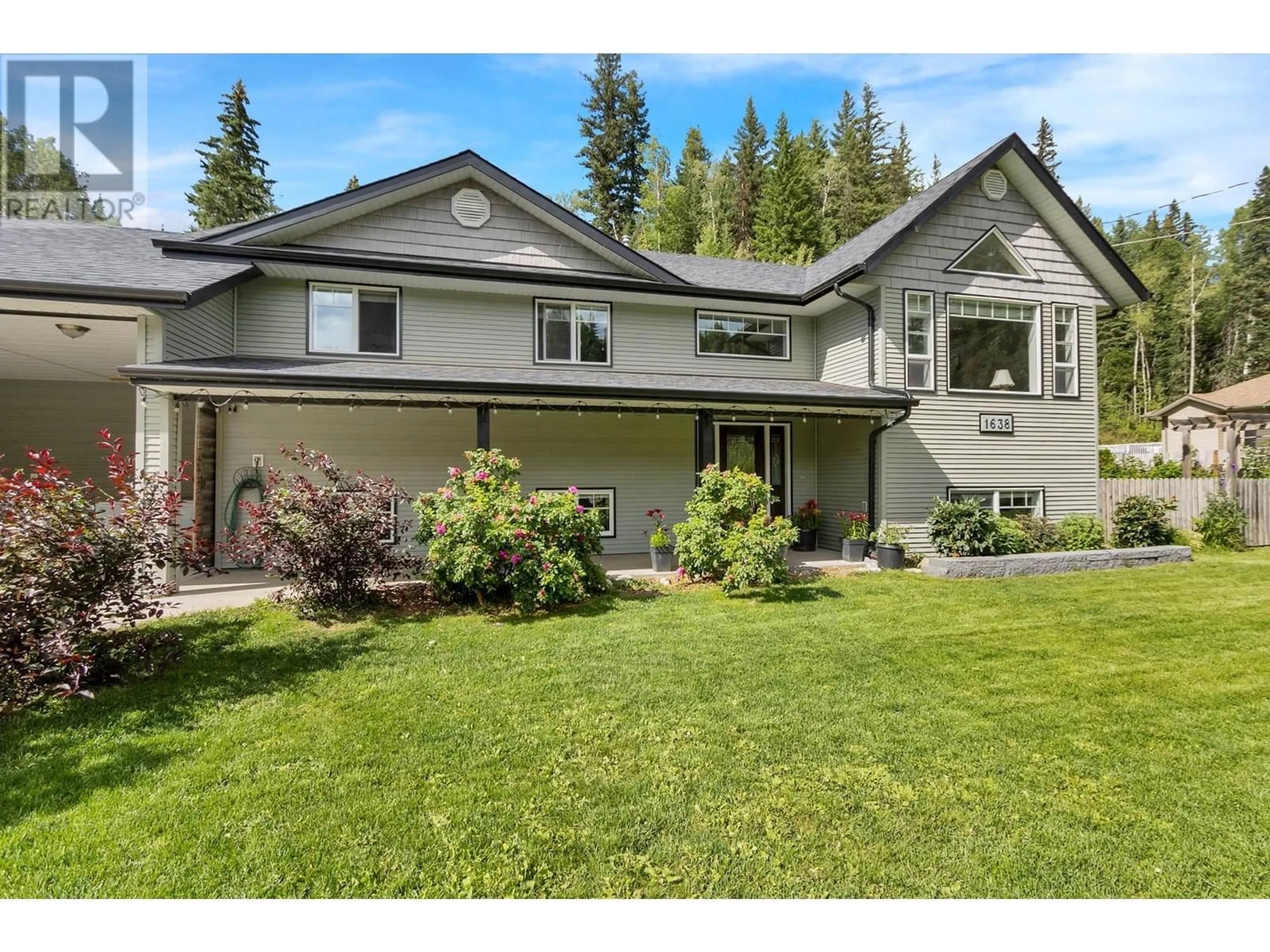 Home with vinyl exterior material, street for 1638 FRASER FLATS ROAD, Prince George British Columbia V2K5S4